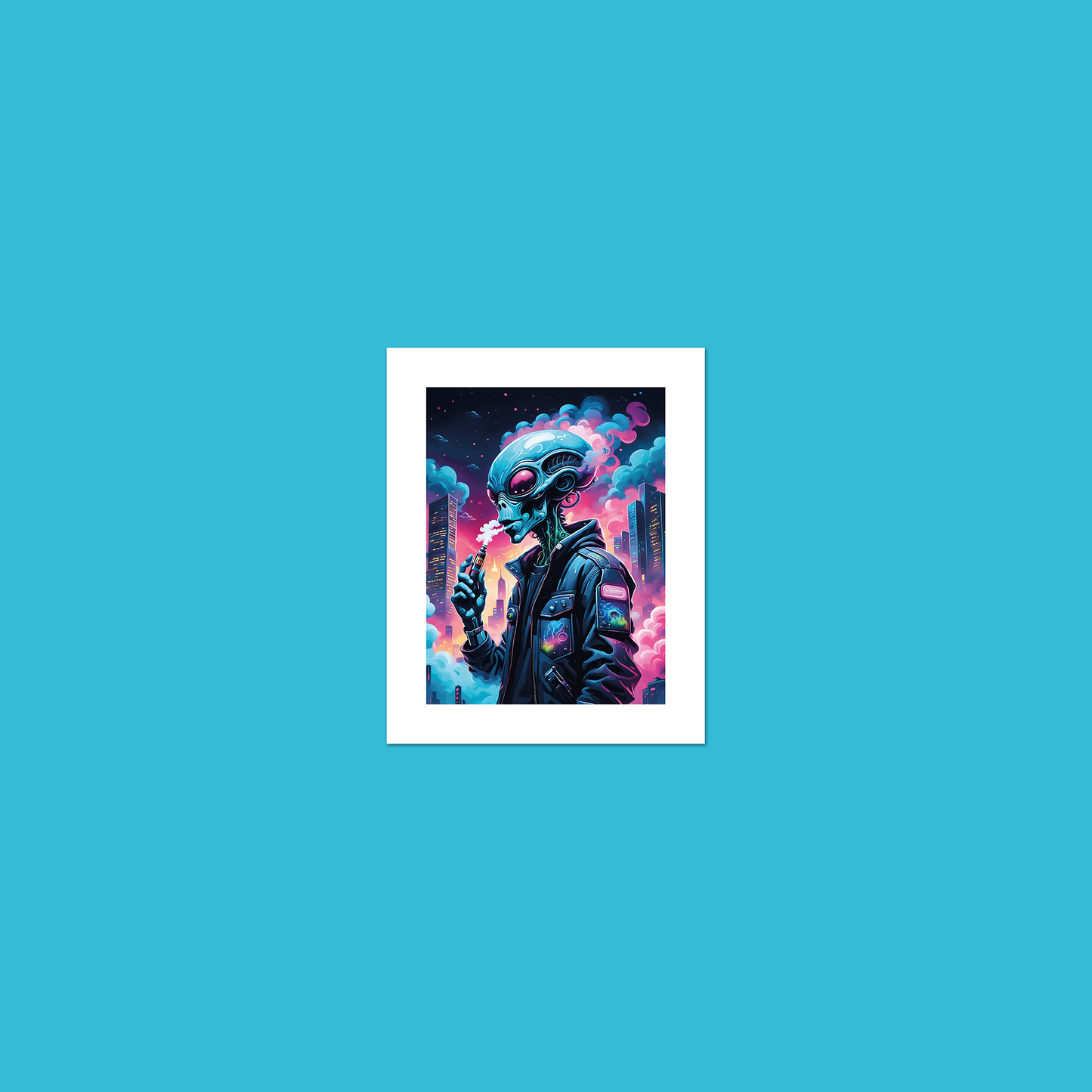 Alien Vaper - Inhale **UNFRAMED ART PRINT**