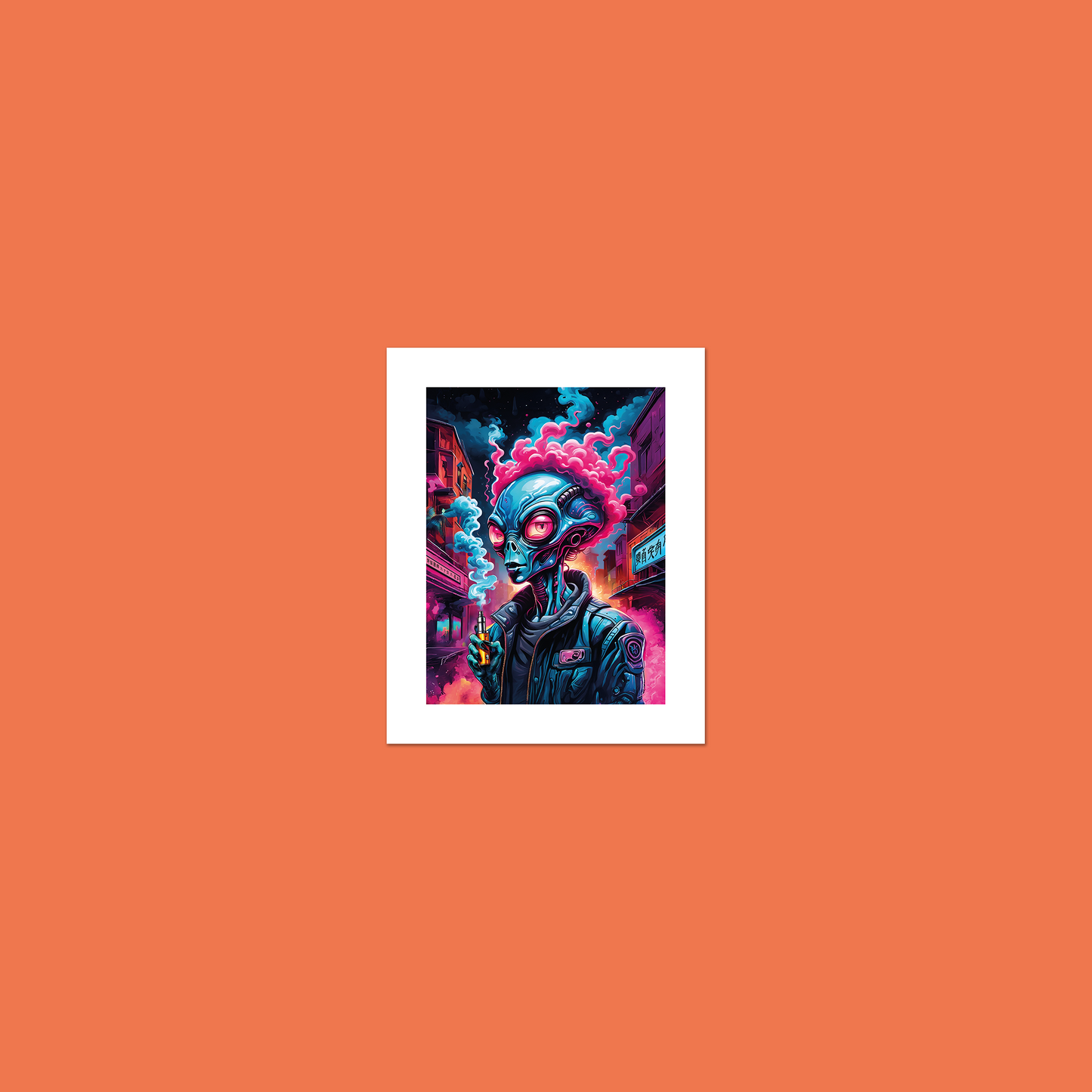 Alien Vaper - Exhale **UNFRAMED ART PRINT**