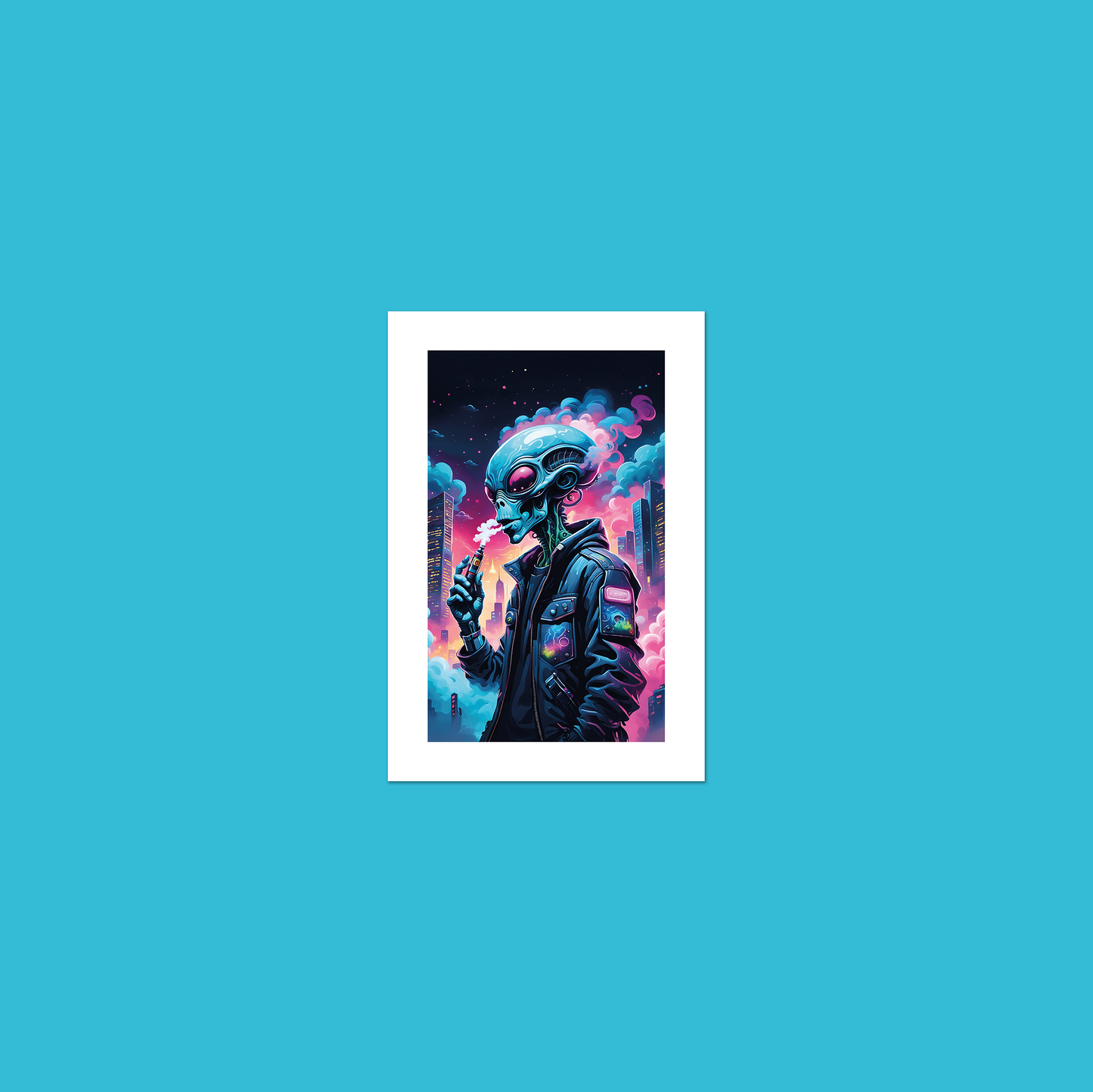 Alien Vaper - Inhale **UNFRAMED ART PRINT**