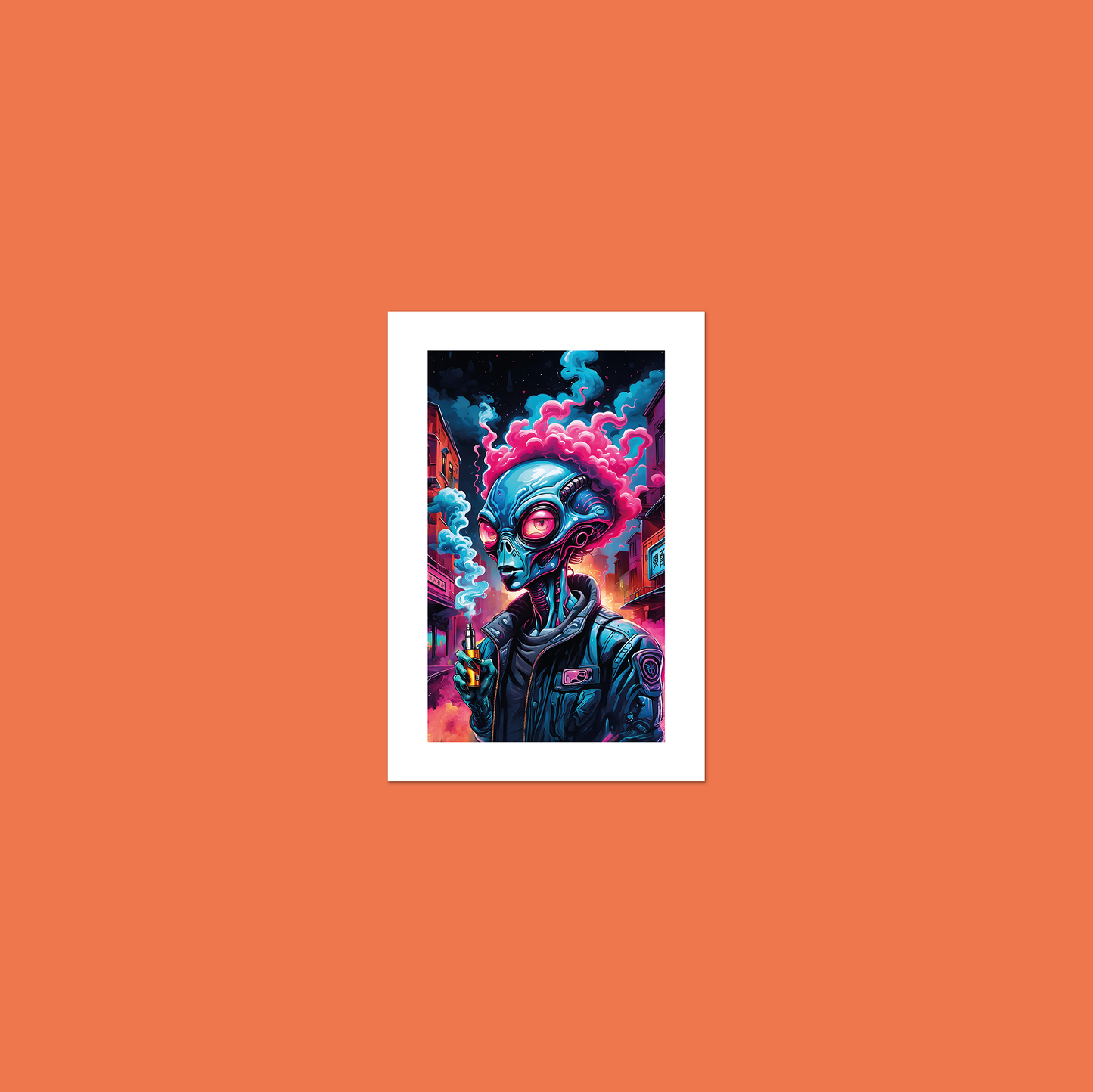Alien Vaper - Exhale **UNFRAMED ART PRINT**