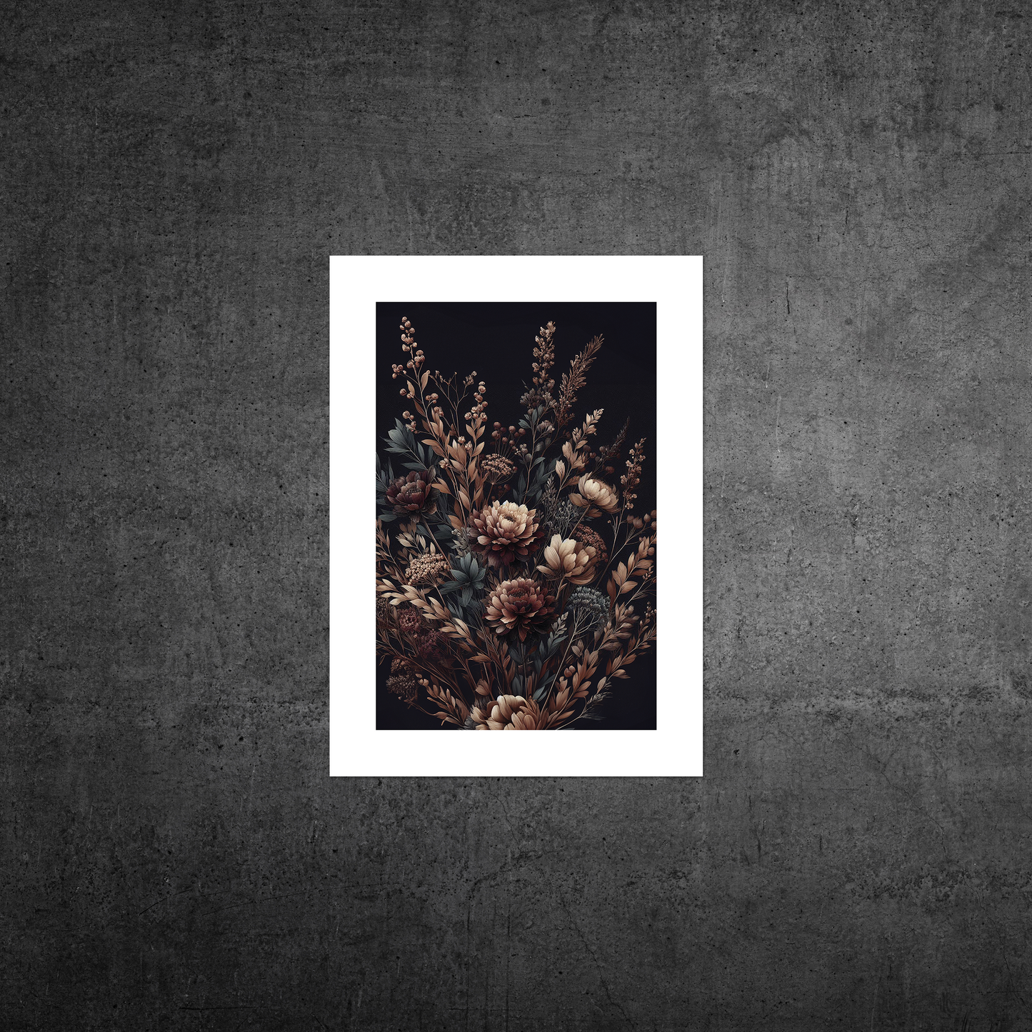 Autumn Florals No3 **UNFRAMED ART PRINT**