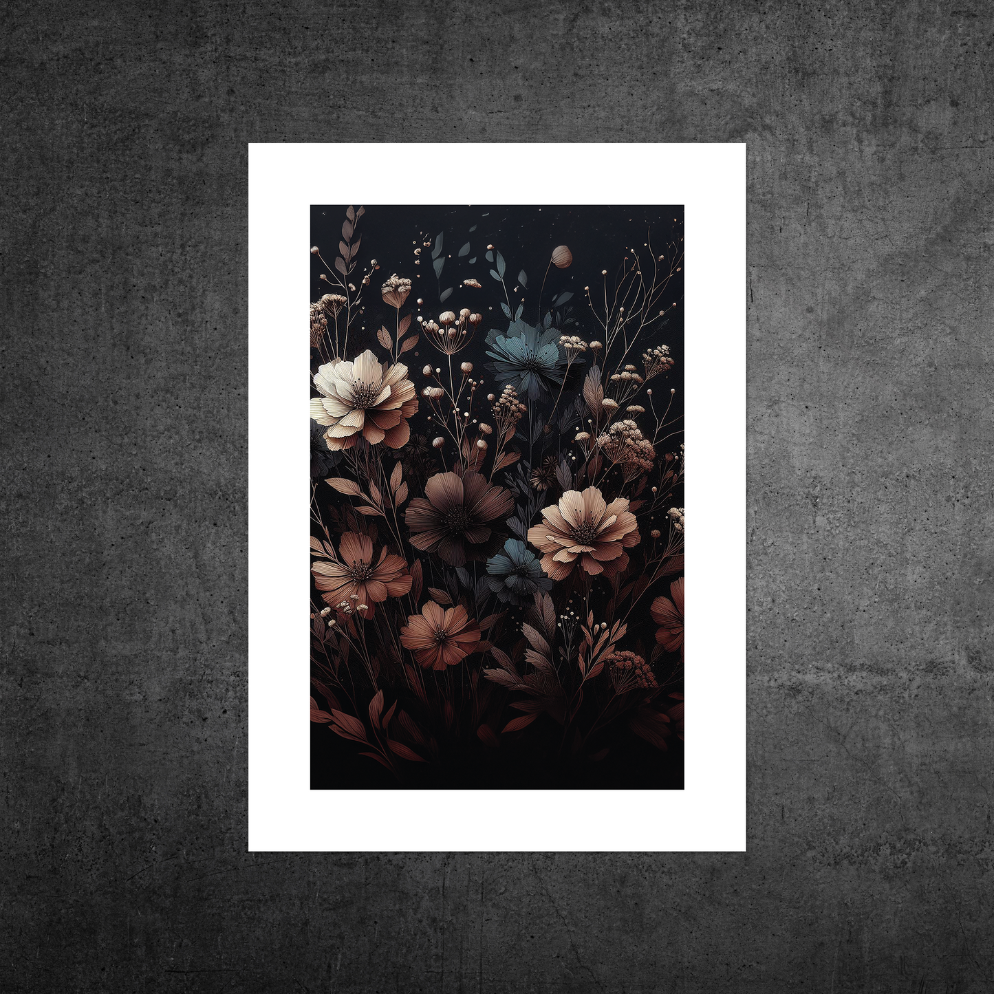 Autumn Florals No1 **UNFRAMED ART PRINT**