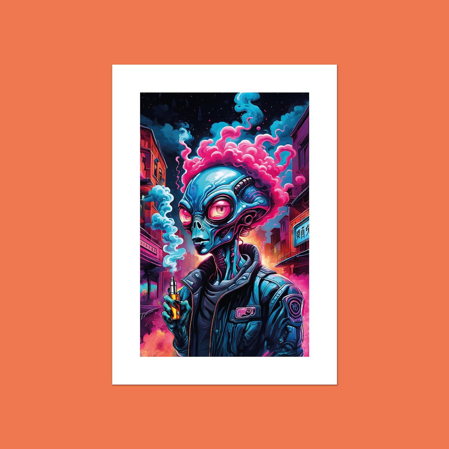Alien Vaper - Exhale **UNFRAMED ART PRINT**