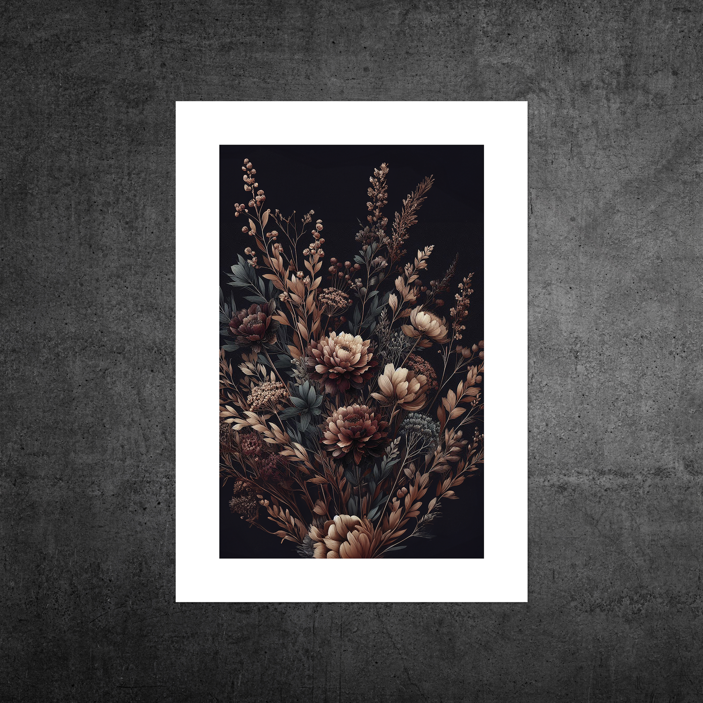 Autumn Florals No3 **UNFRAMED ART PRINT**
