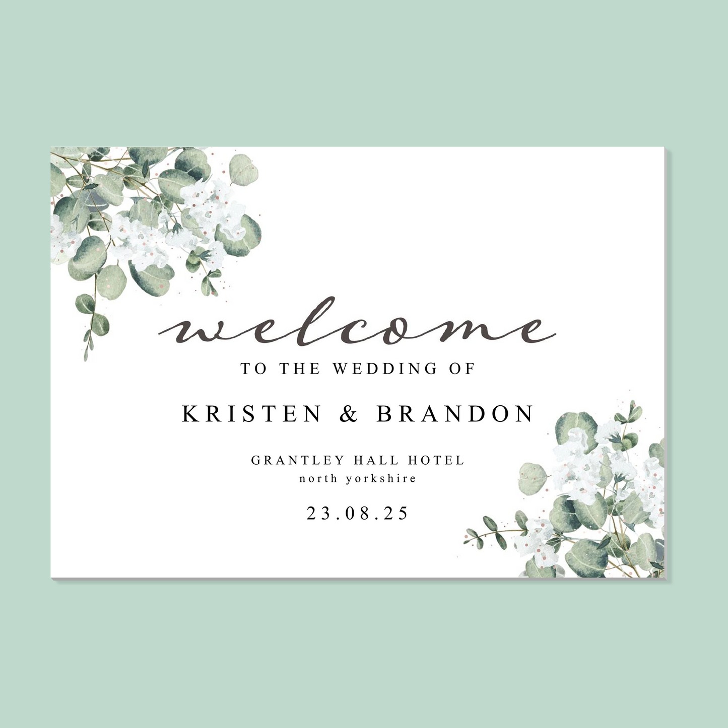 Foam Board Welcome Sign