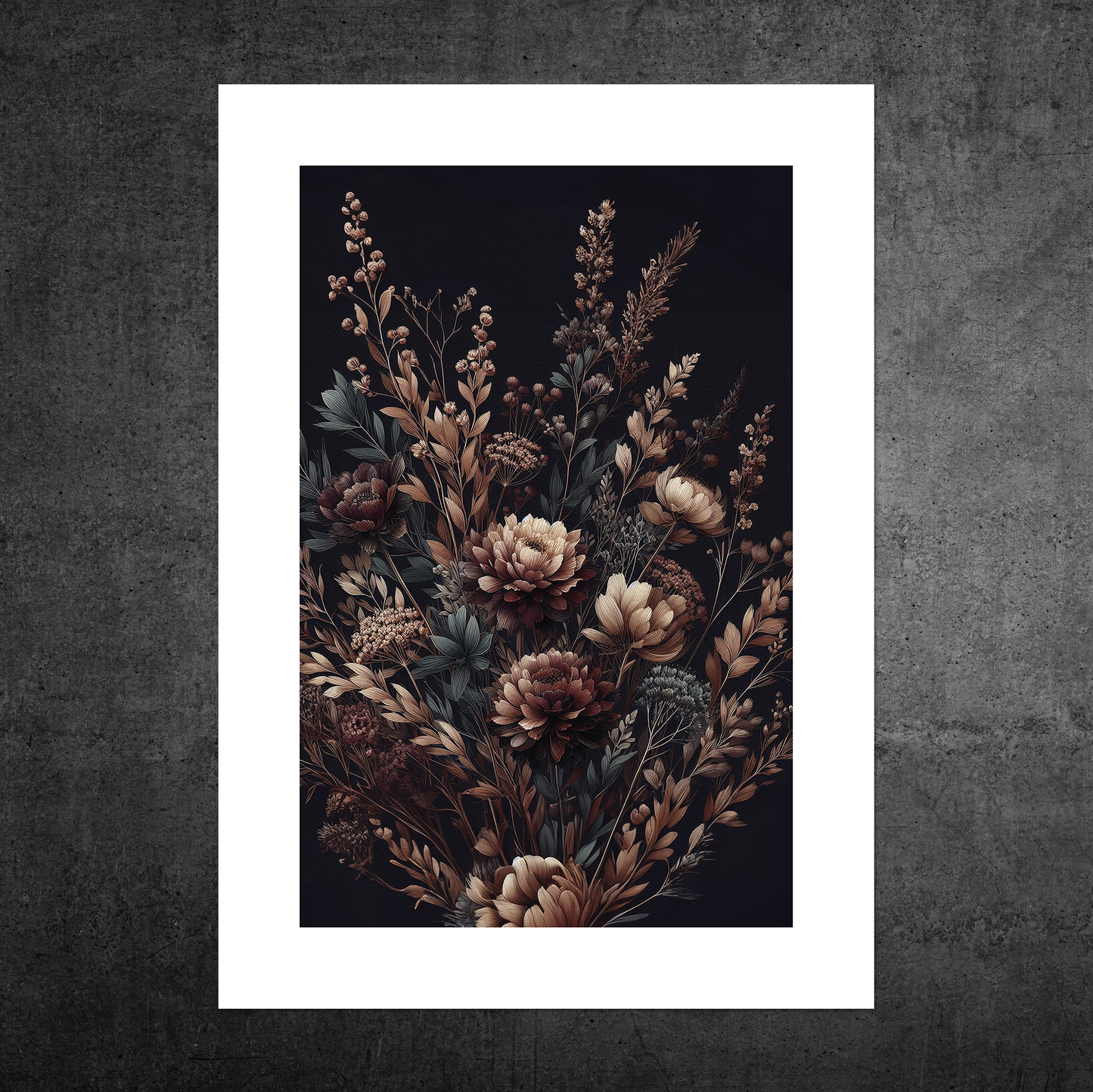 Autumn Florals No3 **UNFRAMED ART PRINT**