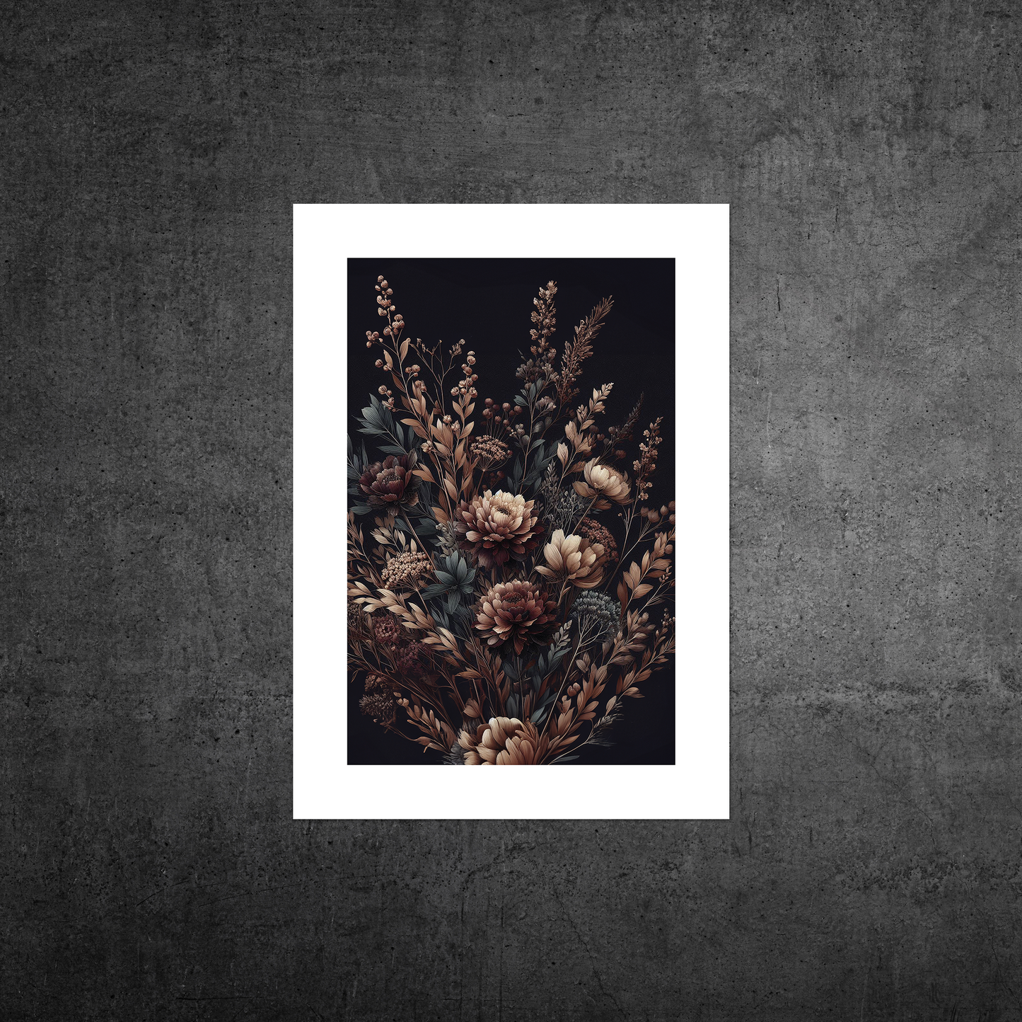 Autumn Florals No3 **UNFRAMED ART PRINT**