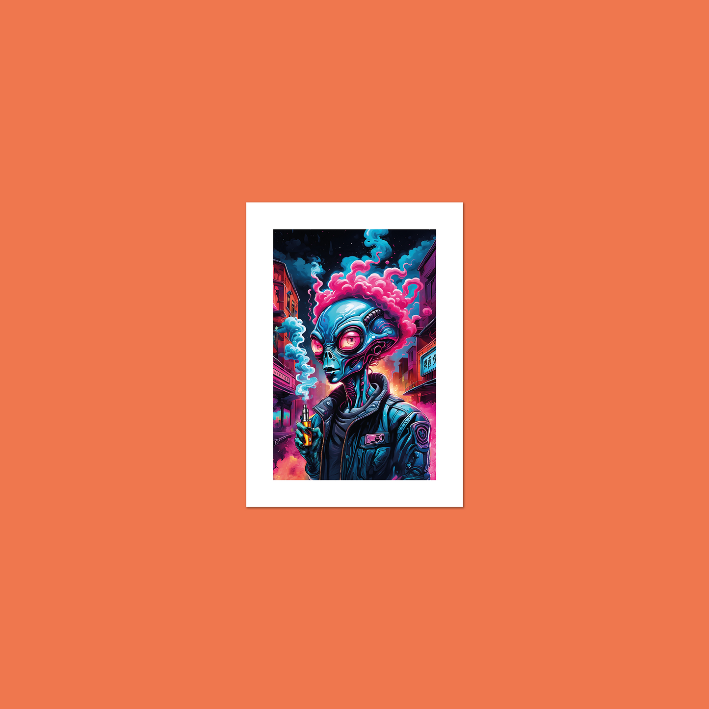 Alien Vaper - Exhale **UNFRAMED ART PRINT**