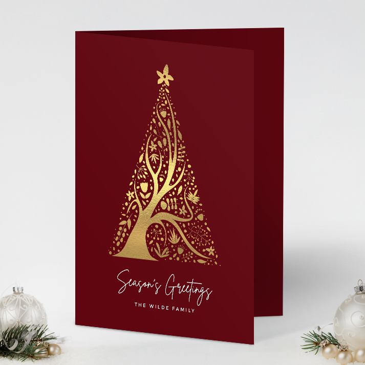 Abstract Christmas Tree Pack of 10 Christmas Cards