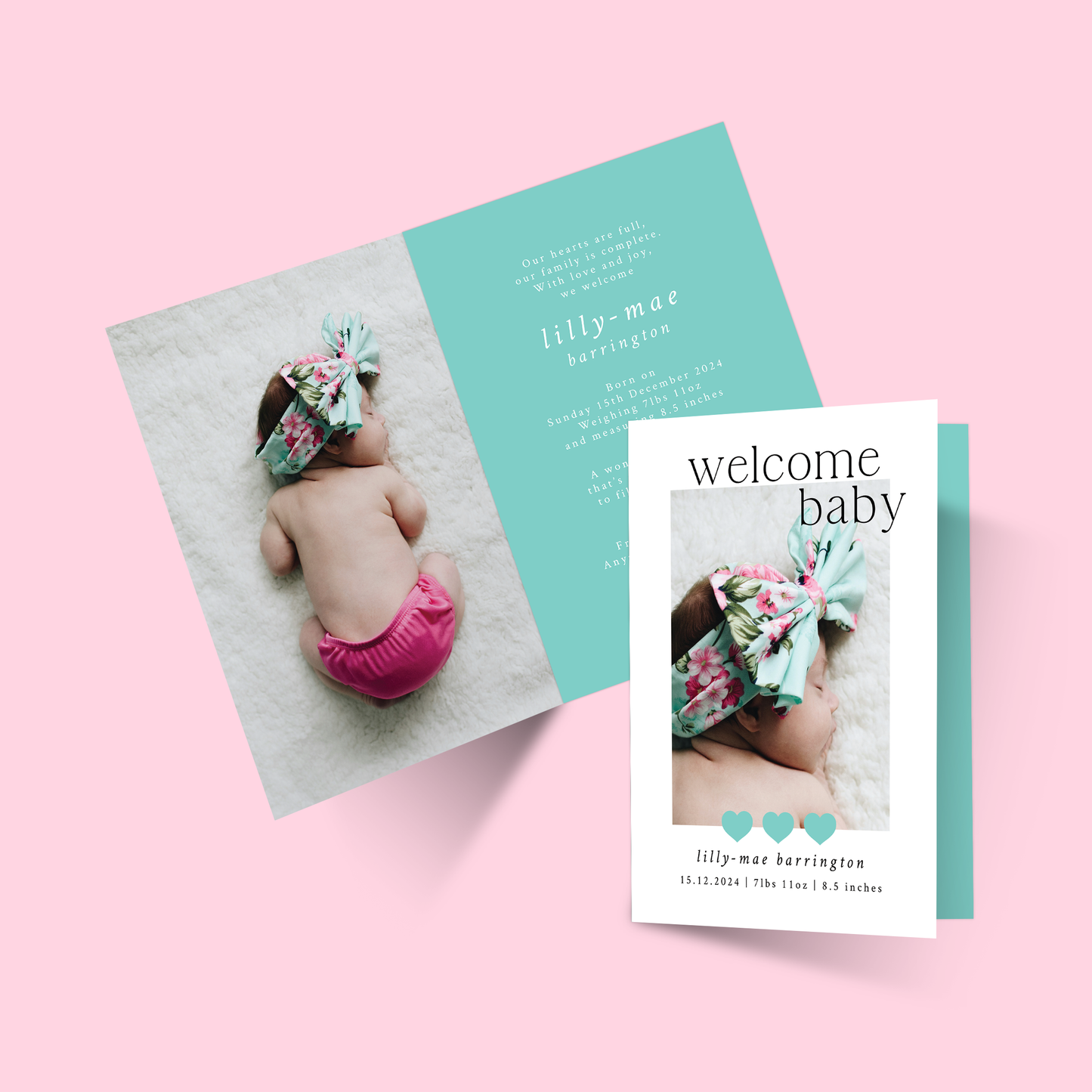 Lilly-Mae - Pack of 10 Birth Announcements