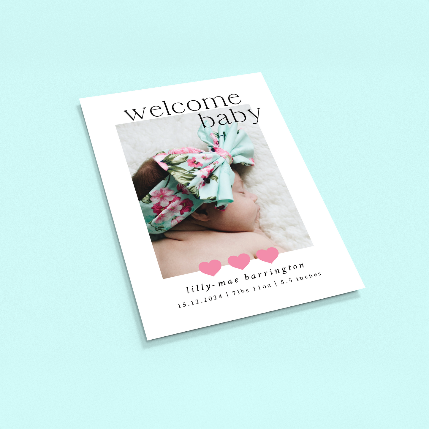 Lilly-Mae - Pack of 10 Birth Announcements