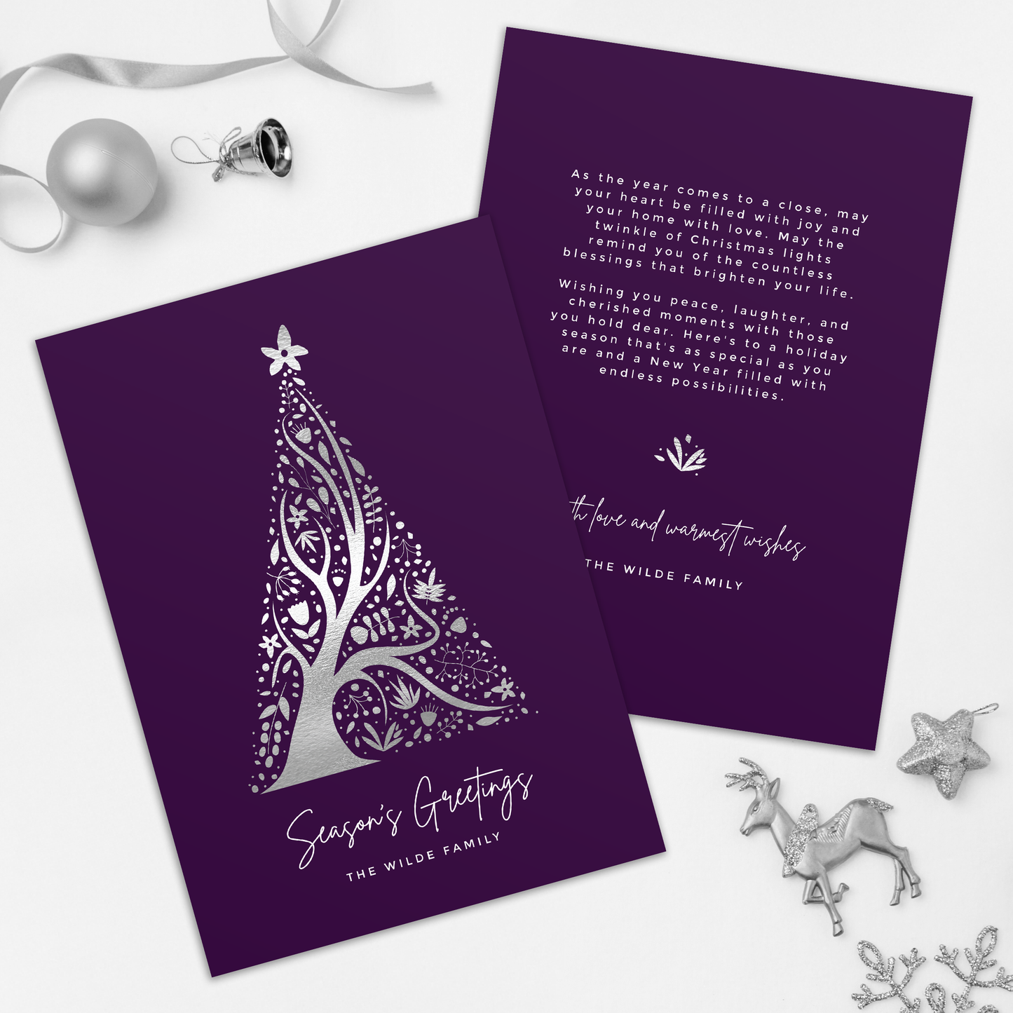 Abstract Christmas Tree Pack of 10 Christmas Cards