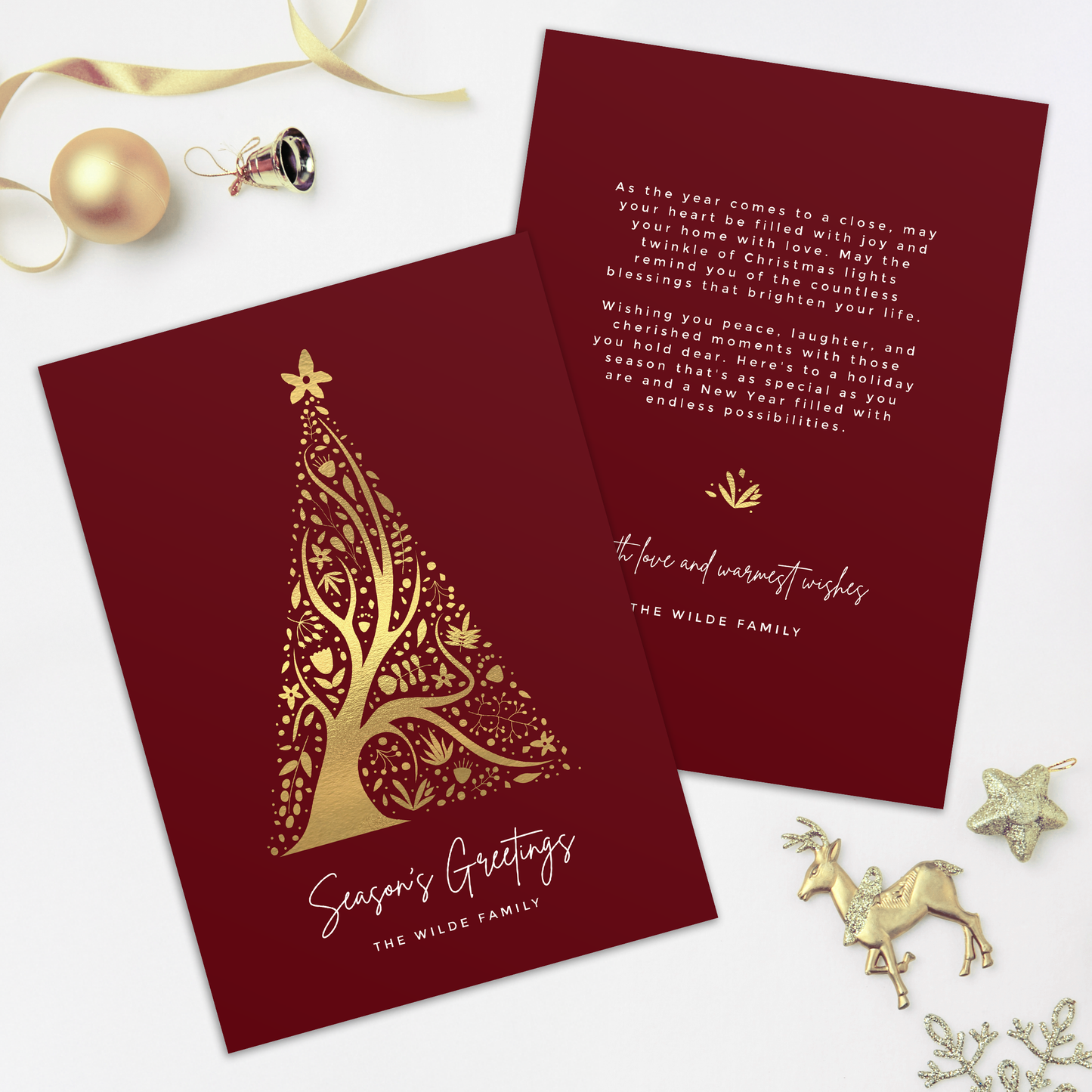 Abstract Christmas Tree Pack of 10 Christmas Cards