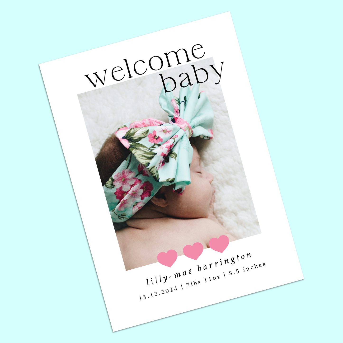 Lilly-Mae - Pack of 10 Birth Announcements
