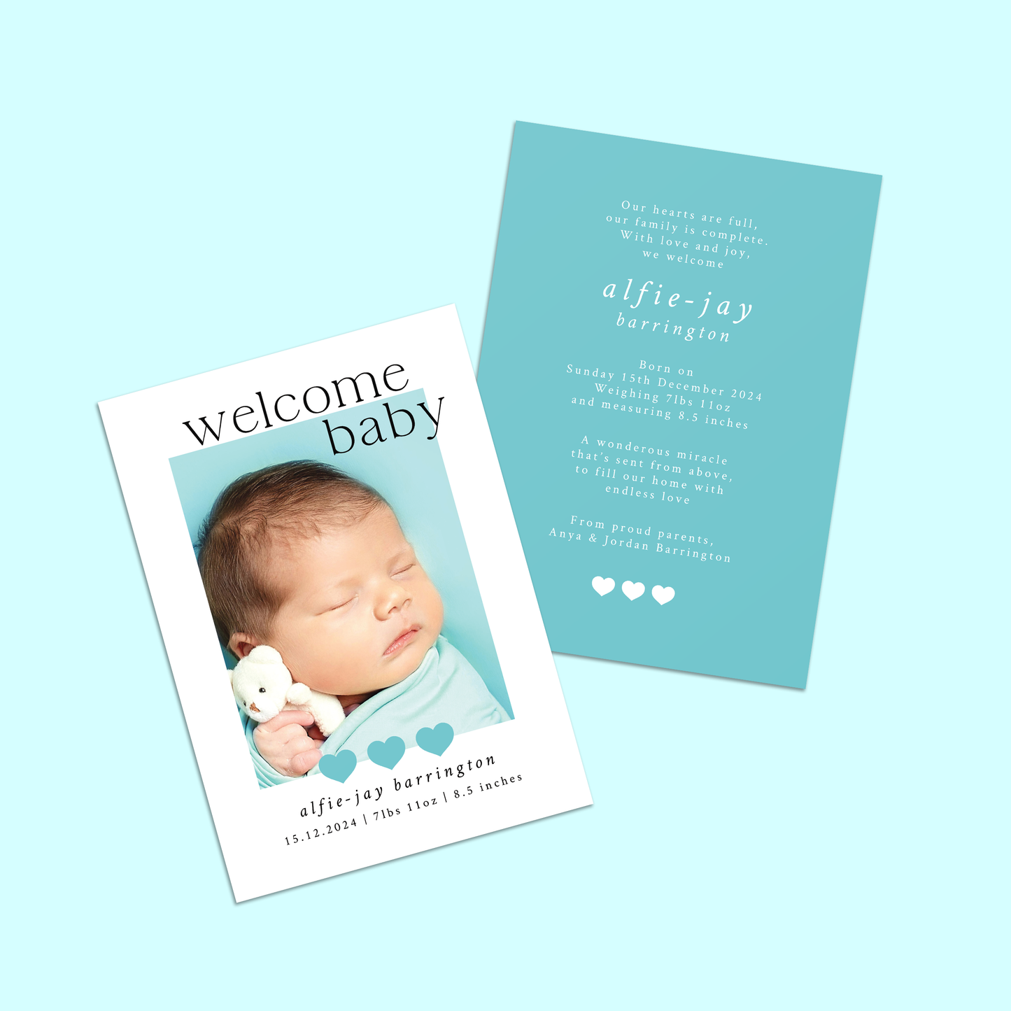 Lilly-Mae - Pack of 10 Birth Announcements