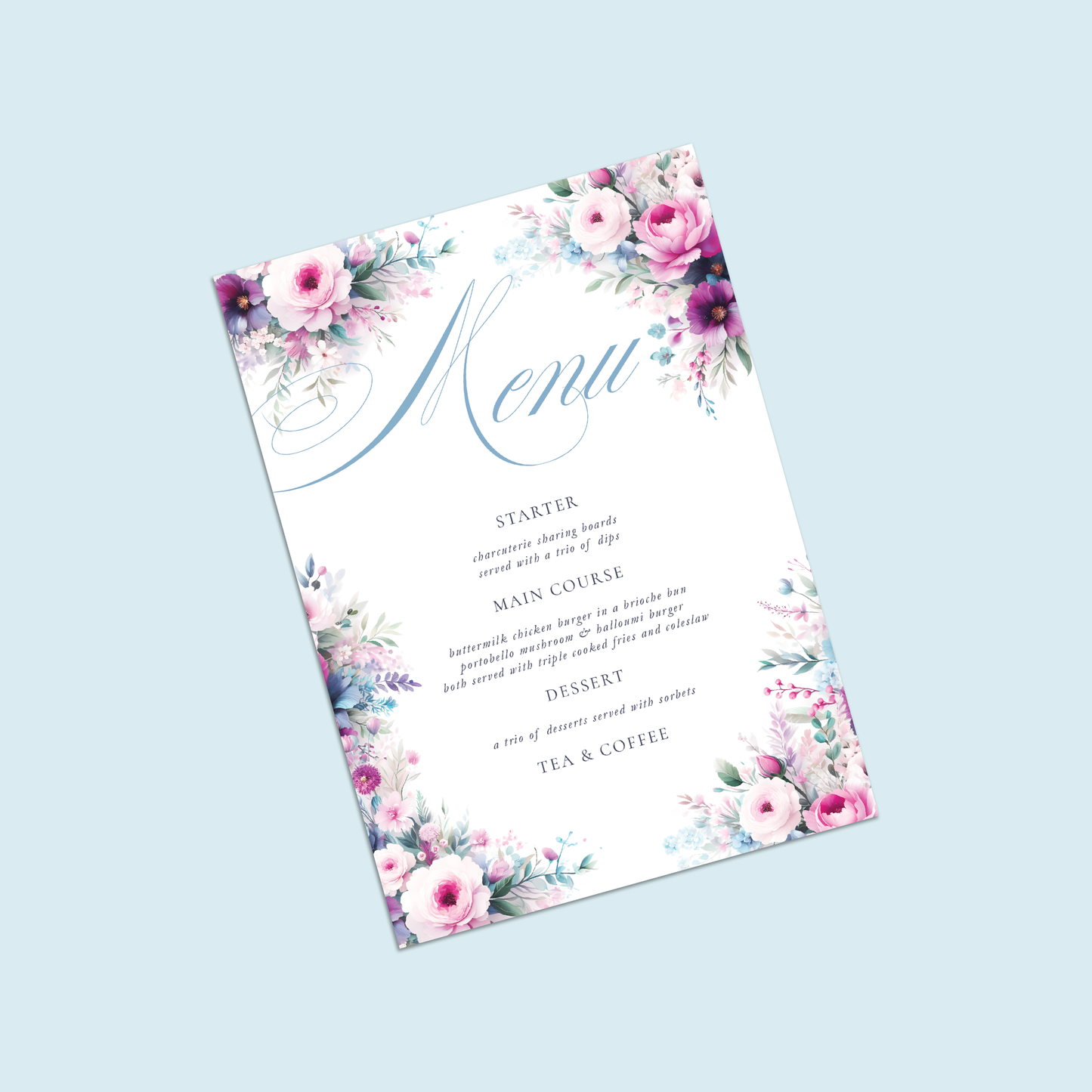 Menu Cards - Pack of 10