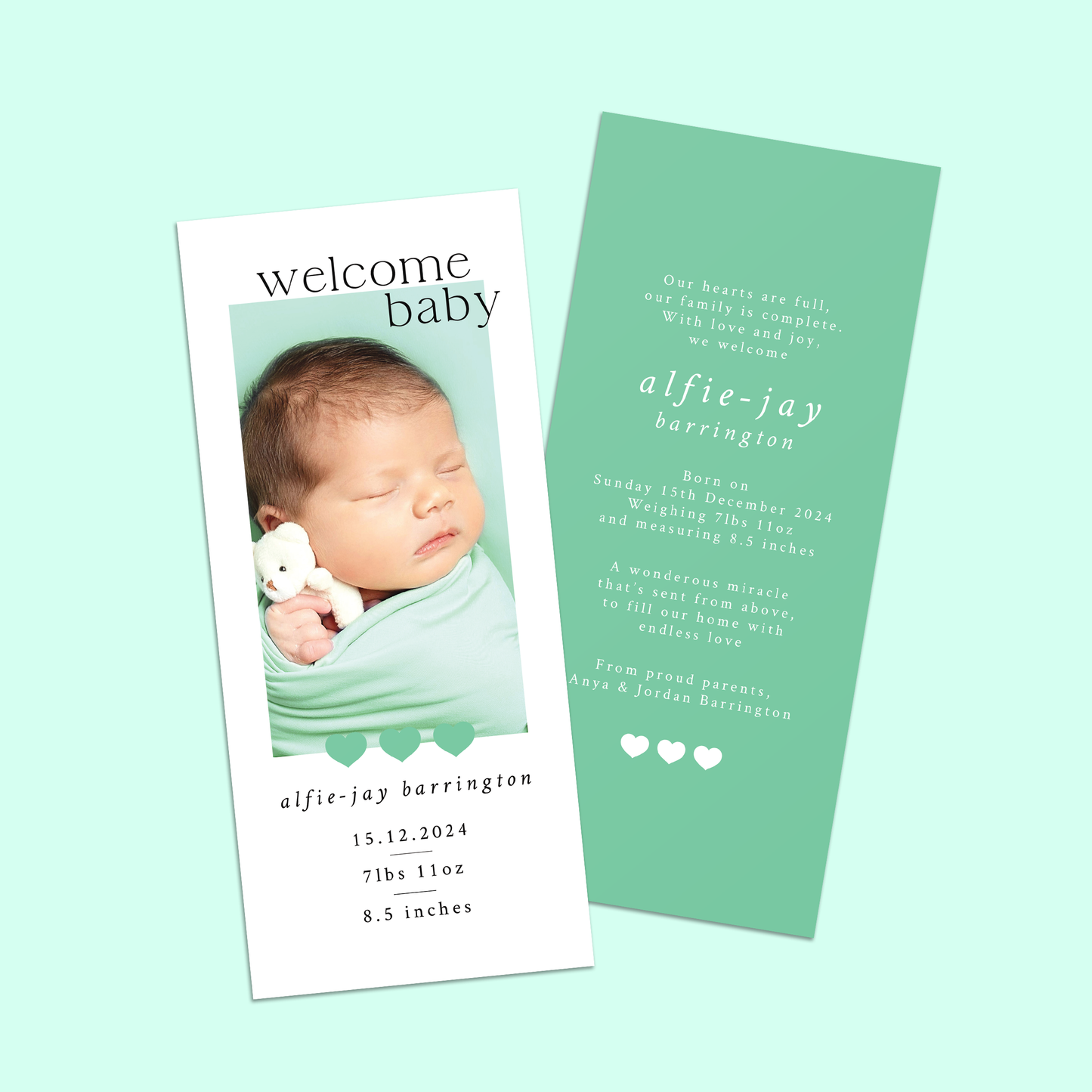 Lilly-Mae - Pack of 10 Birth Announcements