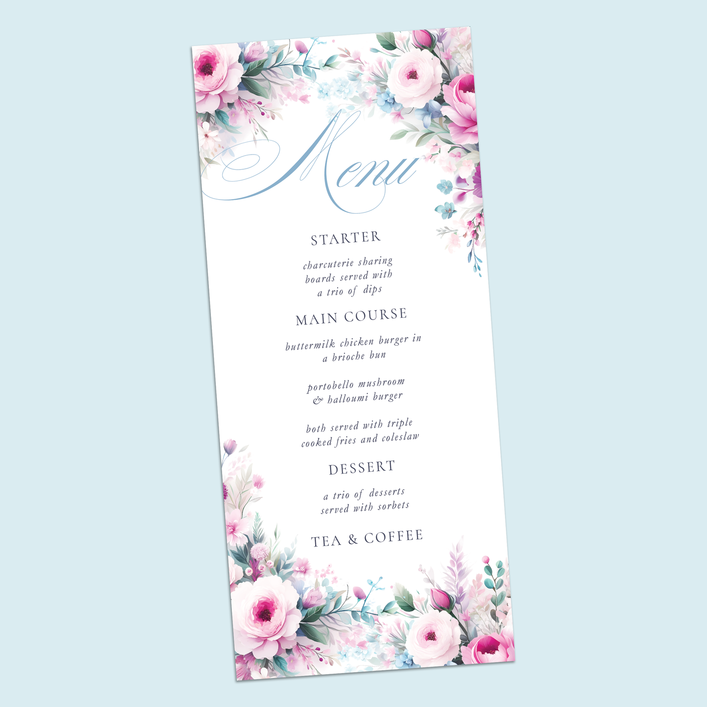 Menu Cards - Pack of 10