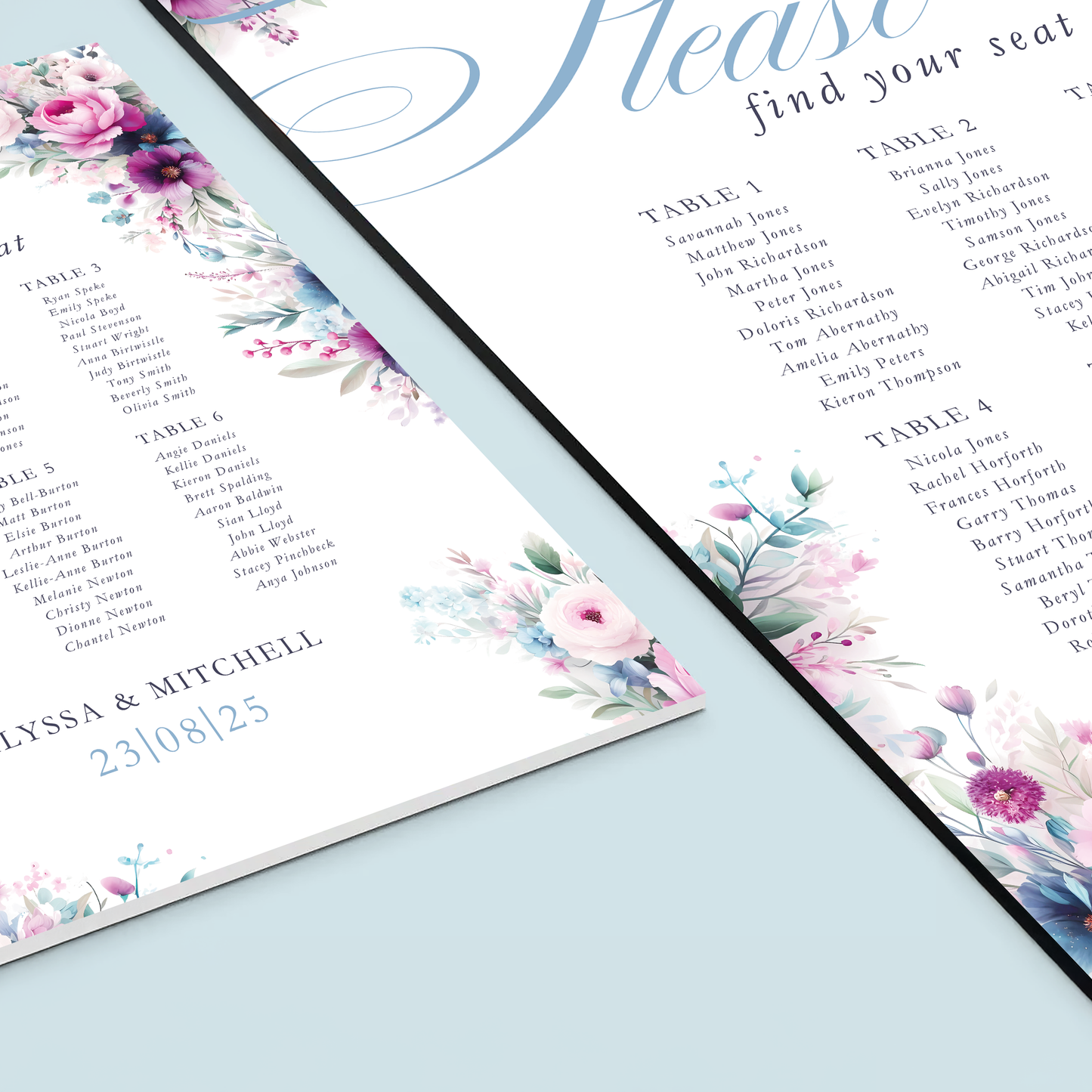 Foam Board Table Plan