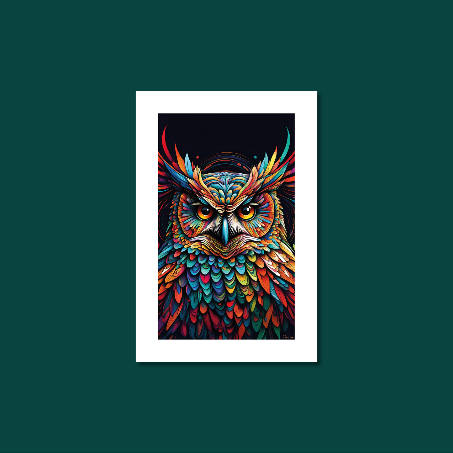 ABSTRACT OWL **UNFRAMED ART PRINT**