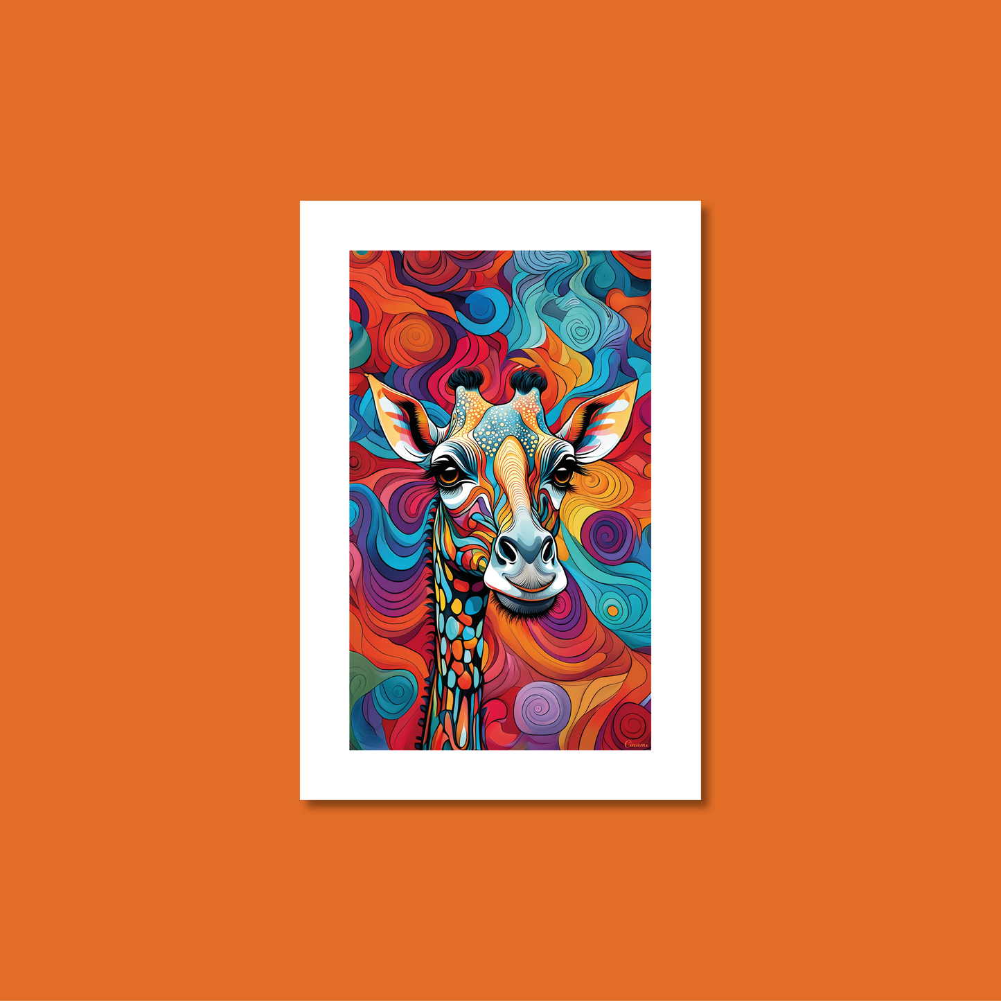 ABSTRACT GIRAFFE **UNFRAMED ART PRINT**