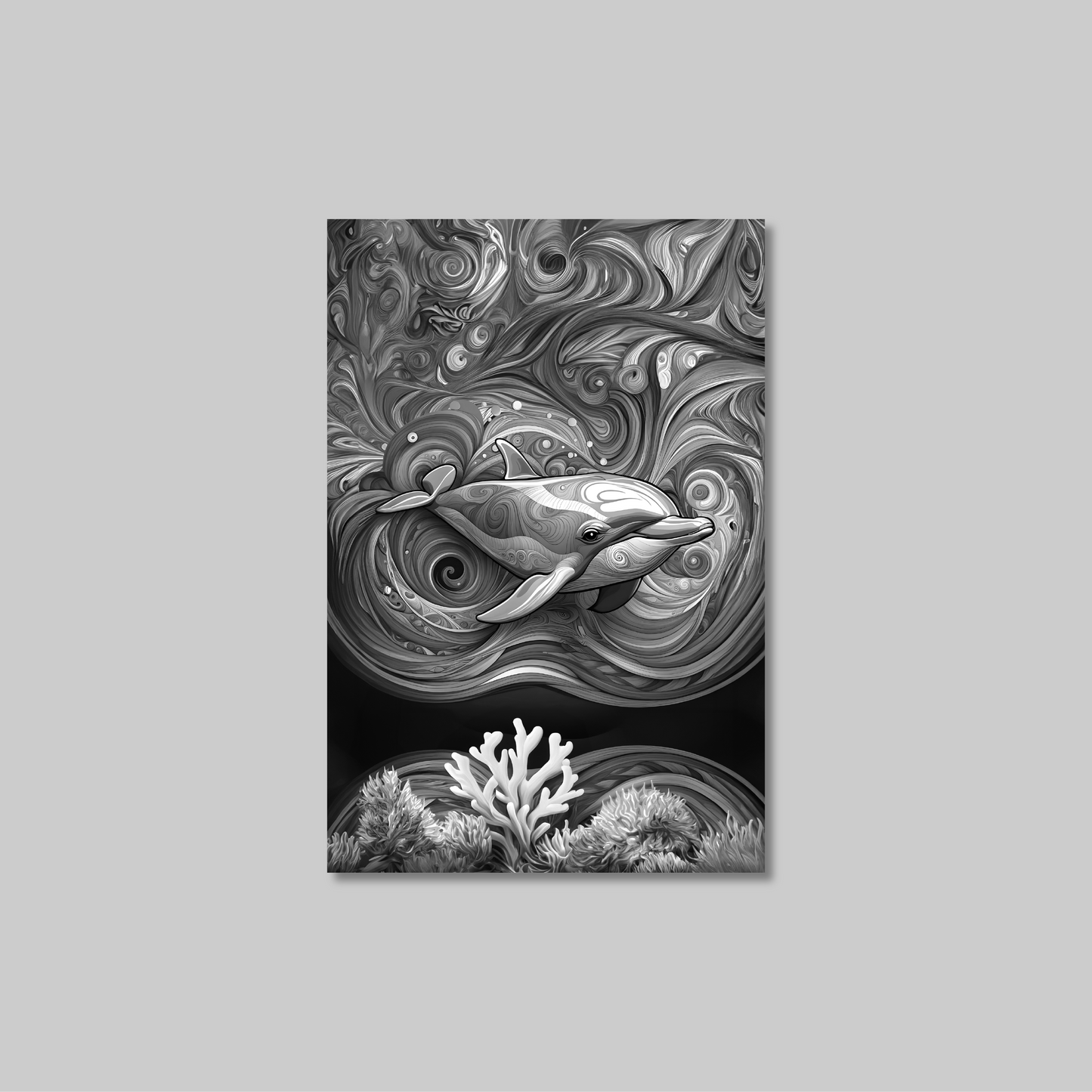 ABSTRACT DOLPHIN **UNFRAMED ART PRINT**