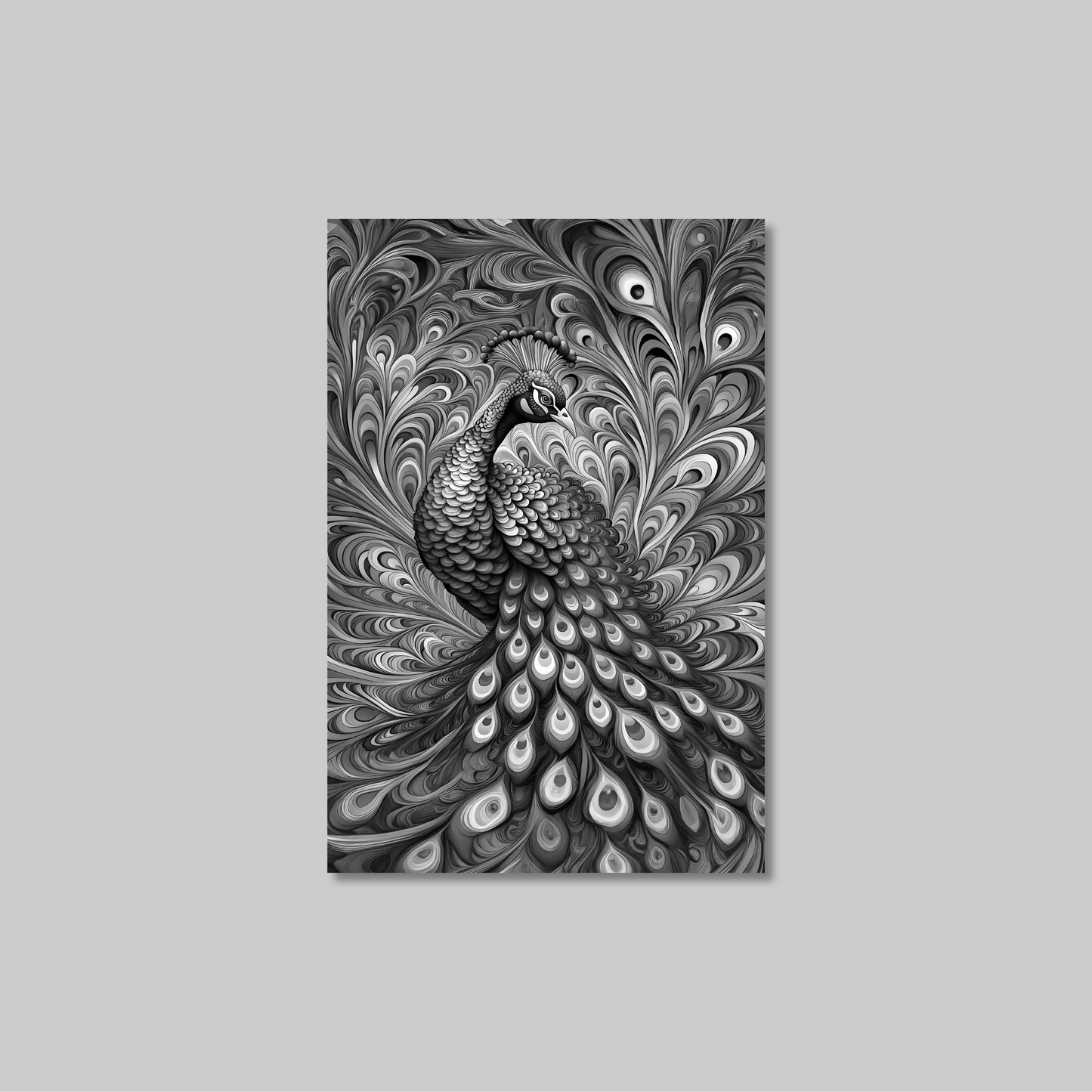 ABSTRACT PEACOCK **UNFRAMED ART PRINT**