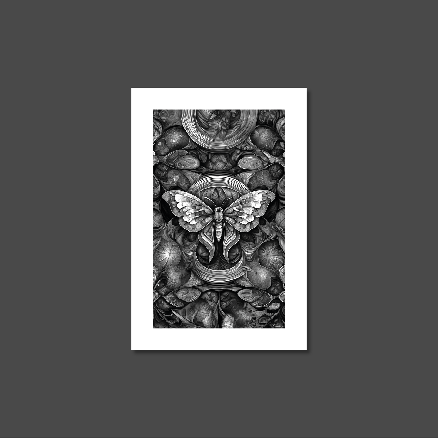 ABSTRACT MOTH **UNFRAMED ART PRINT**