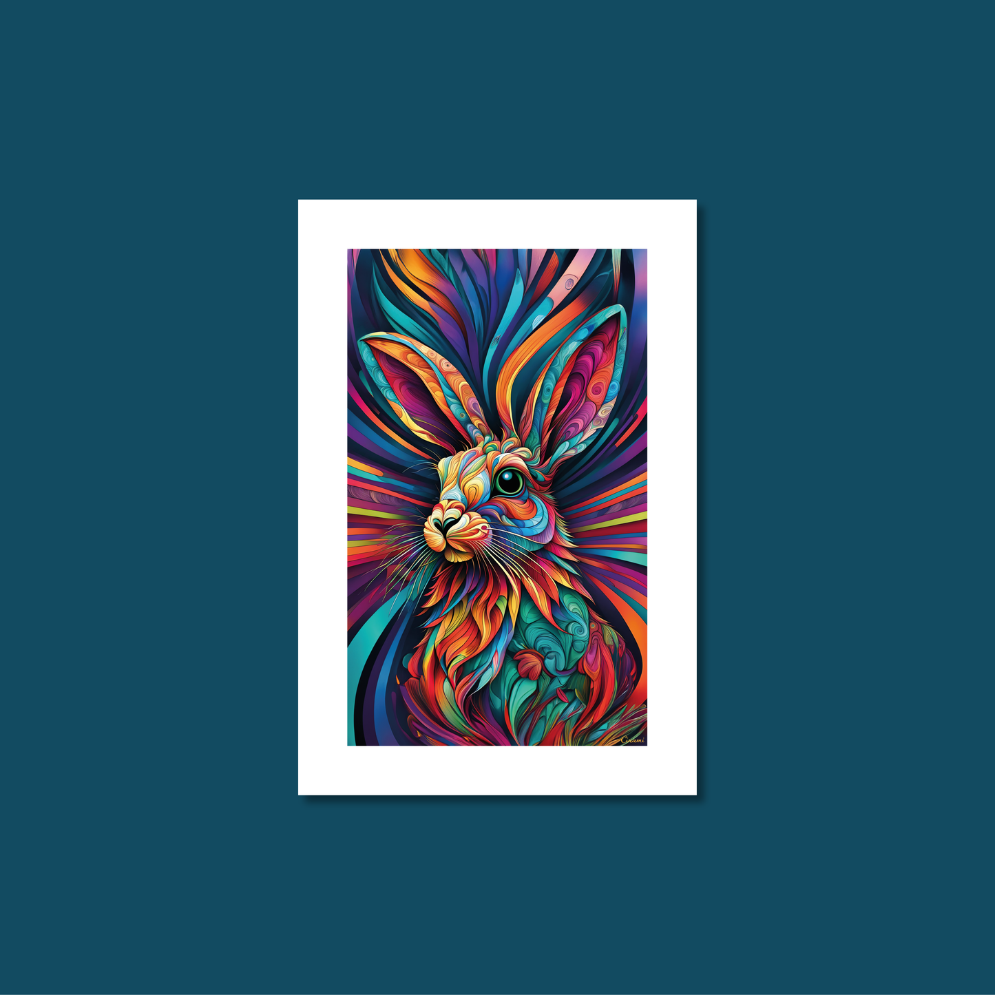 ABSTRACT RABBIT **UNFRAMED ART PRINT**