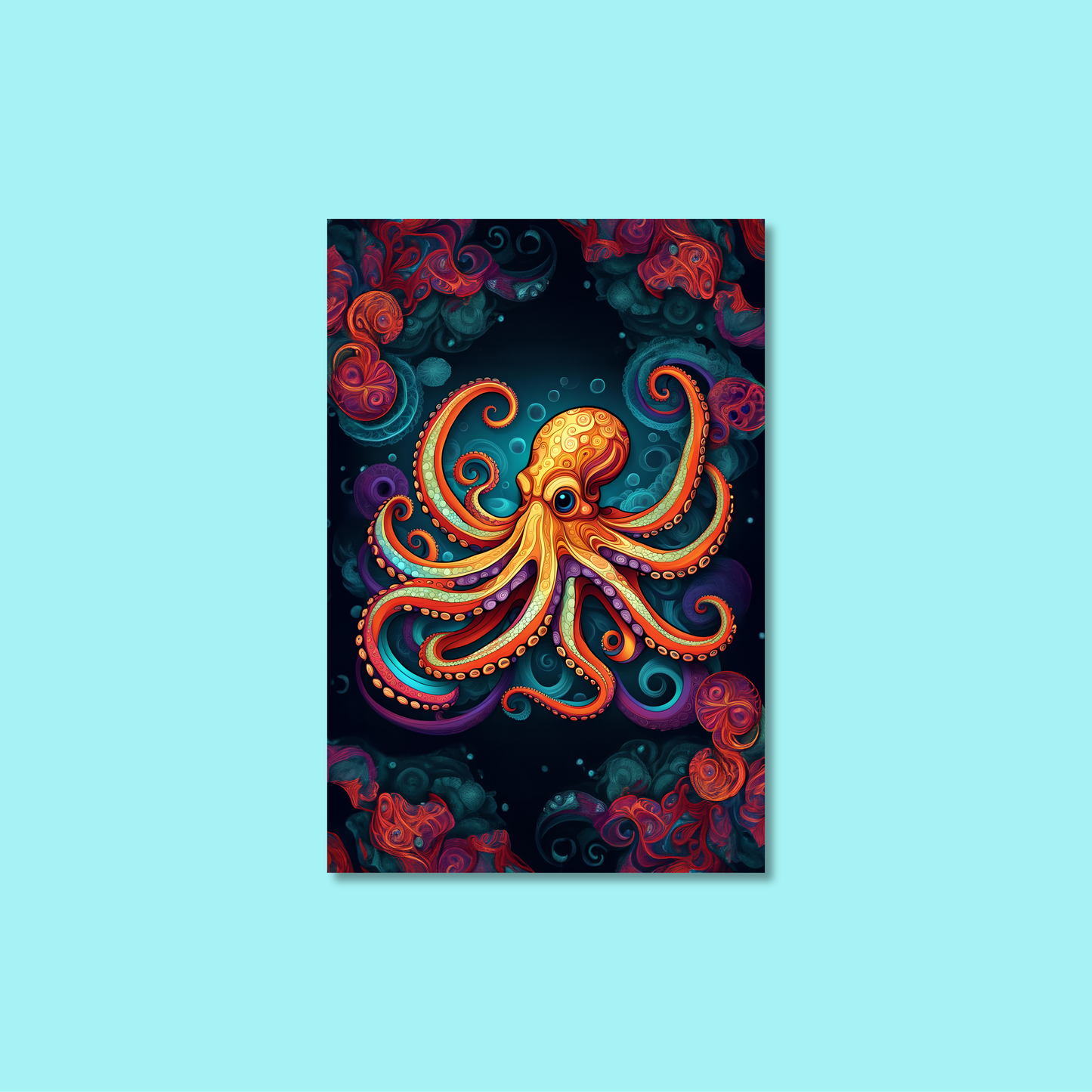 ABSTRACT OCTOPUS **UNFRAMED ART PRINT**