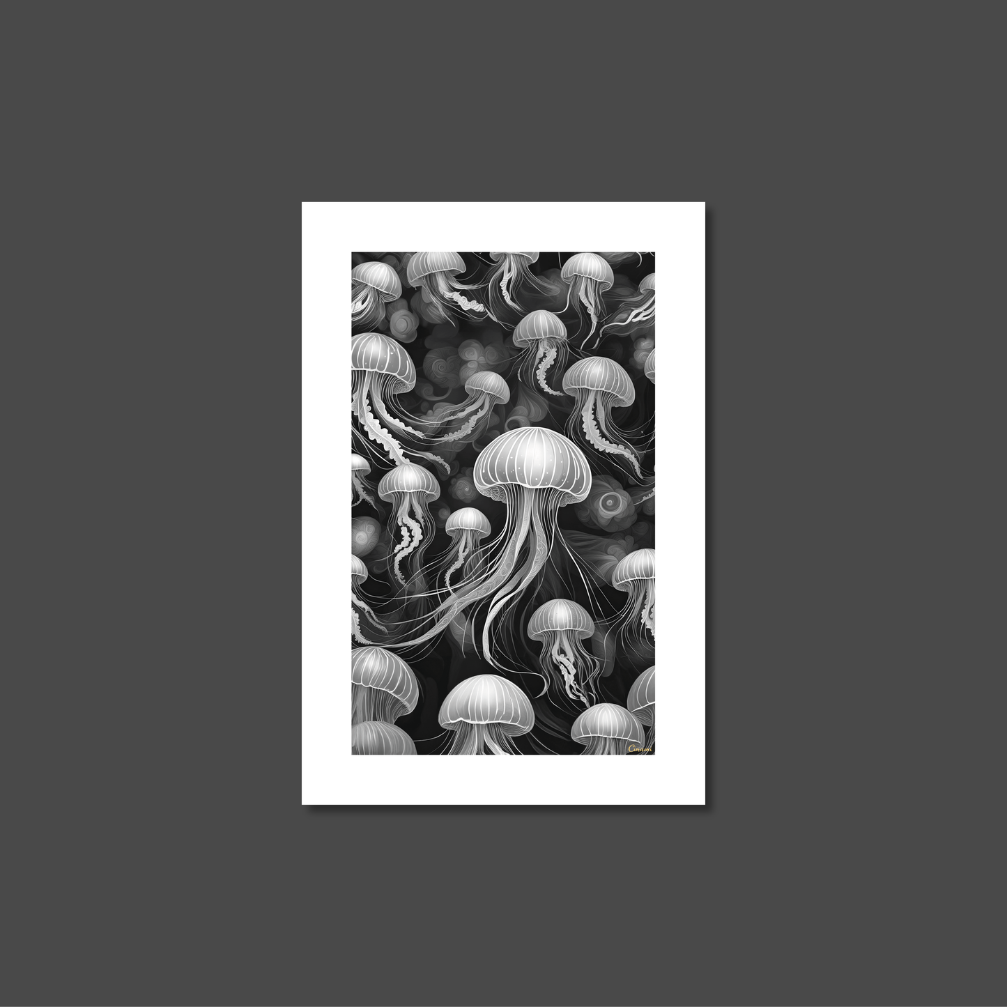 ABSTRACT JELLYFISH **UNFRAMED ART PRINT**