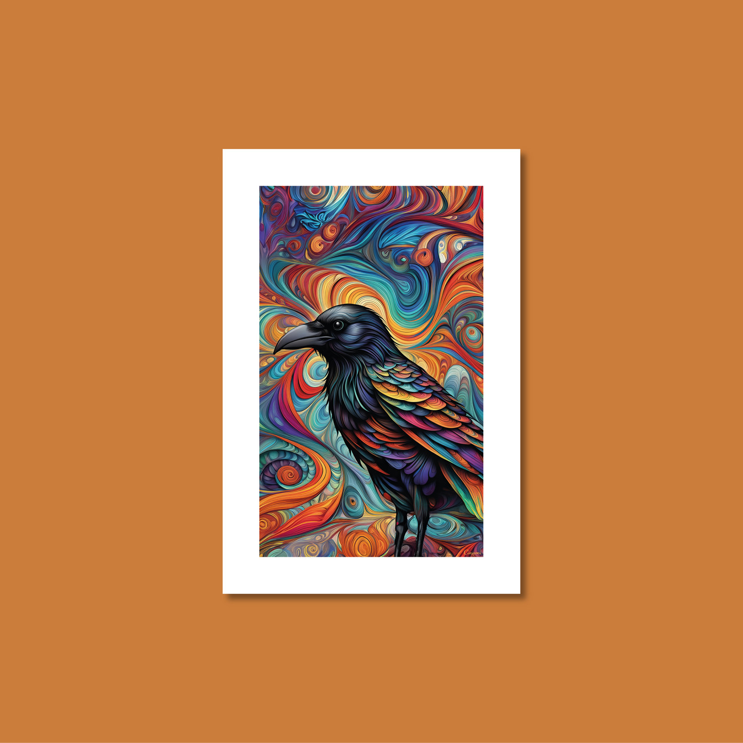 ABSTRACT CROW **UNFRAMED ART PRINT**