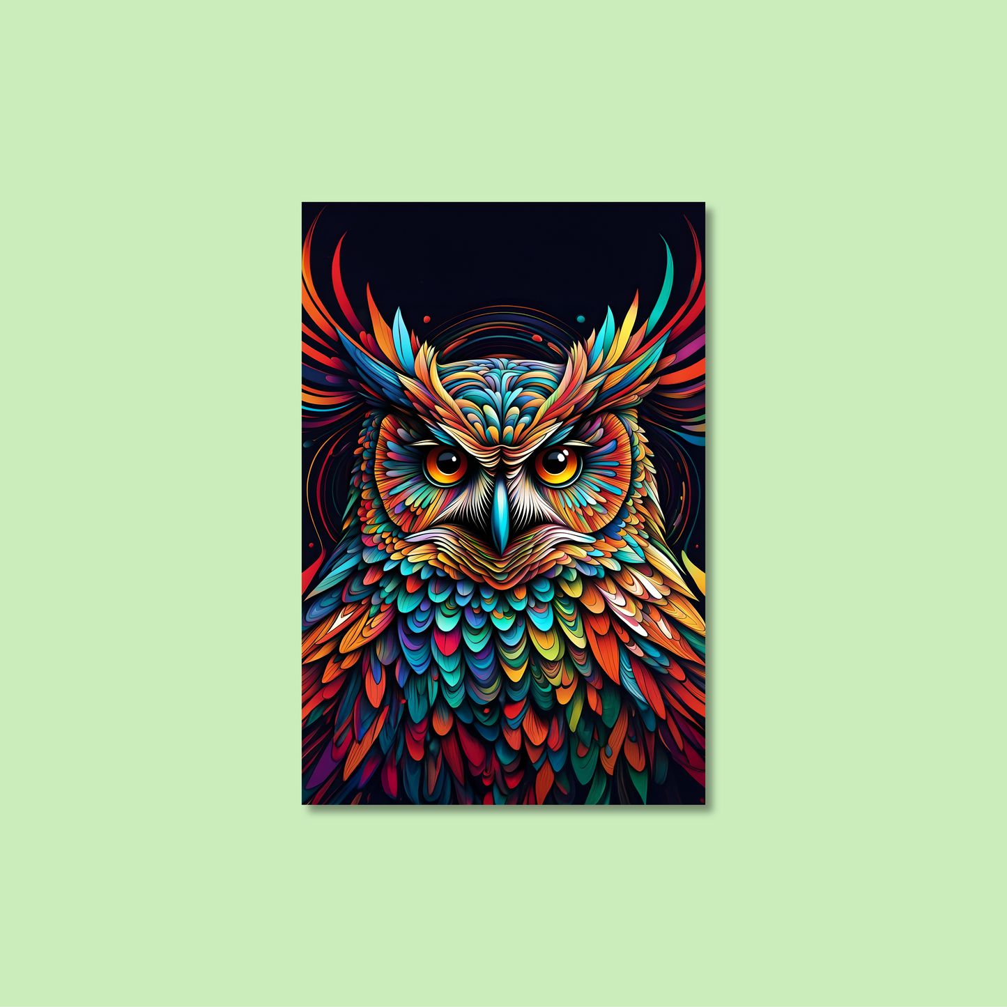 ABSTRACT OWL **UNFRAMED ART PRINT**