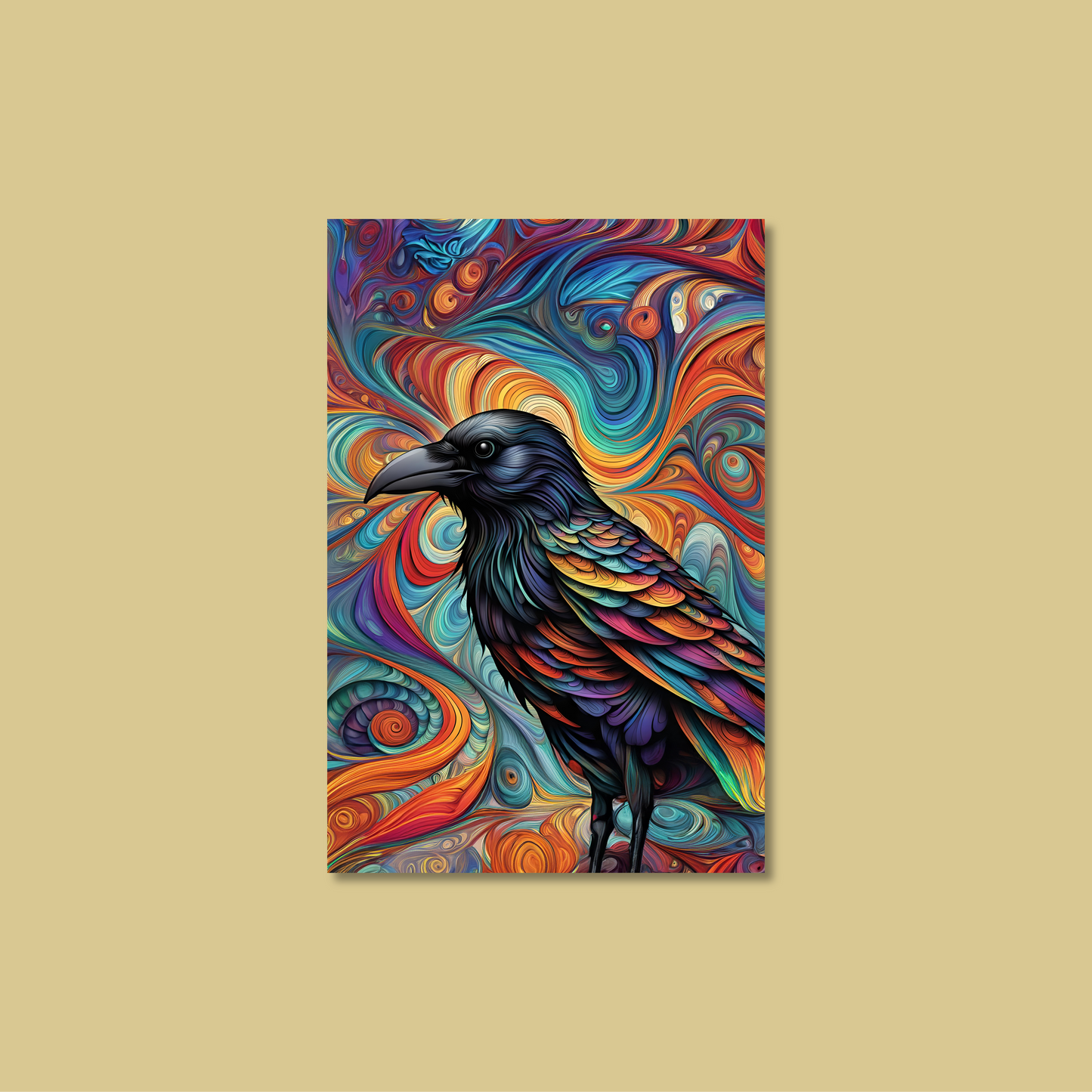 ABSTRACT CROW **UNFRAMED ART PRINT**