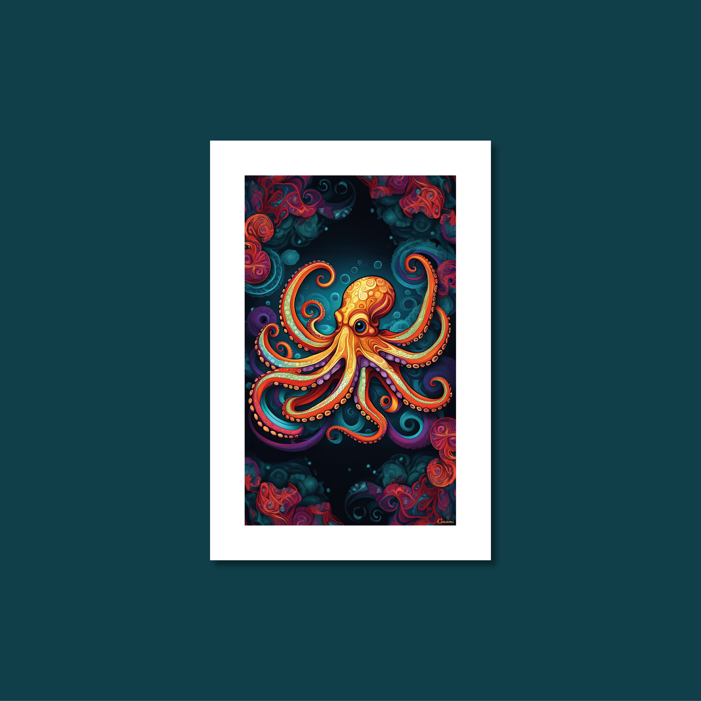 ABSTRACT OCTOPUS **UNFRAMED ART PRINT**