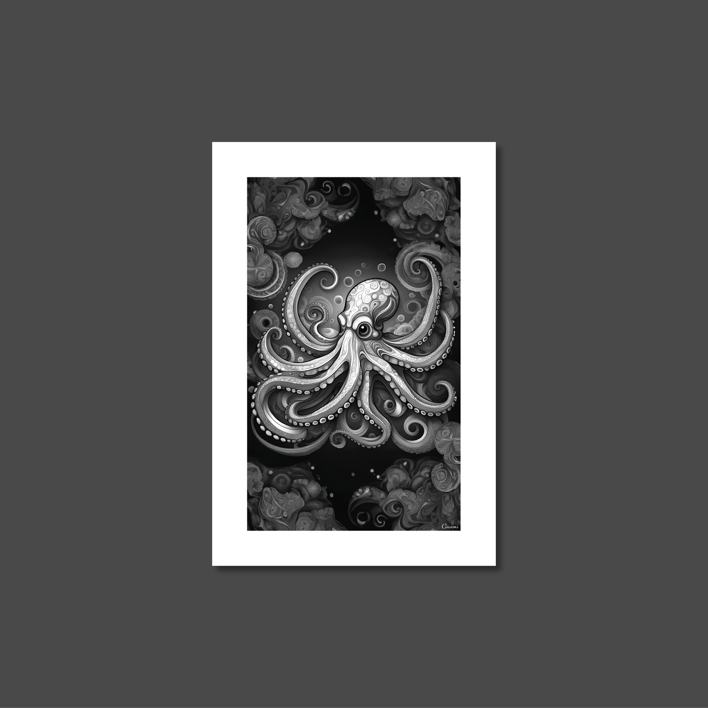 ABSTRACT OCTOPUS **UNFRAMED ART PRINT**