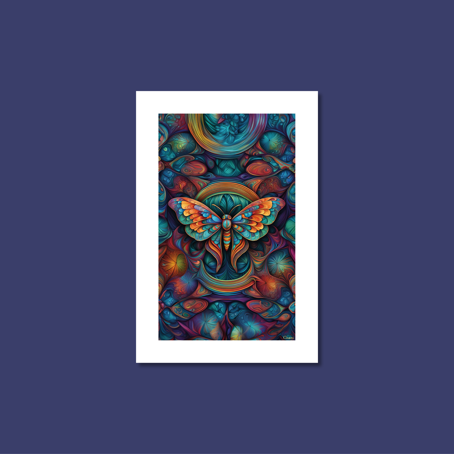 ABSTRACT MOTH **UNFRAMED ART PRINT**