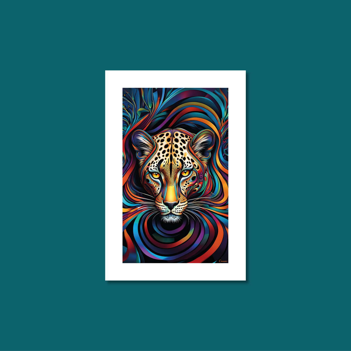 ABSTRACT LEOPARD **UNFRAMED ART PRINT**