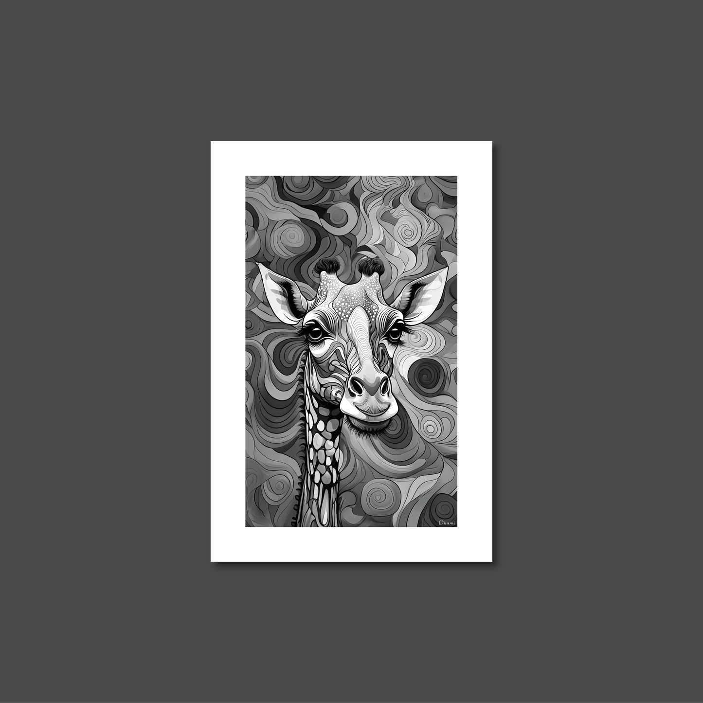 ABSTRACT GIRAFFE **UNFRAMED ART PRINT**