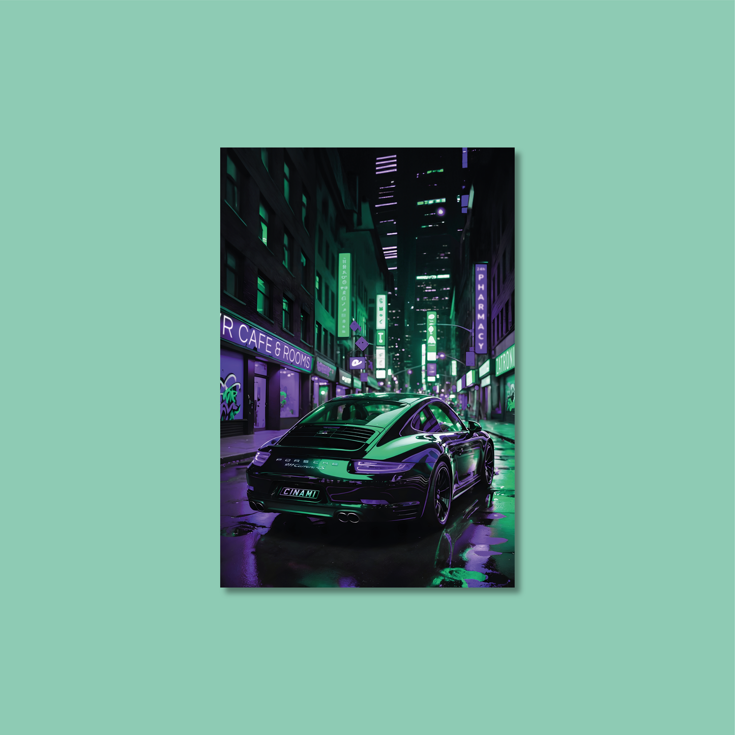 PORSCHE 911 (BACK) **UNFRAMED POSTER**