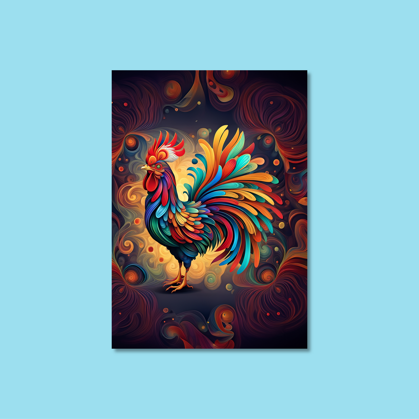 ABSTRACT COCKEREL **UNFRAMED ART PRINT**