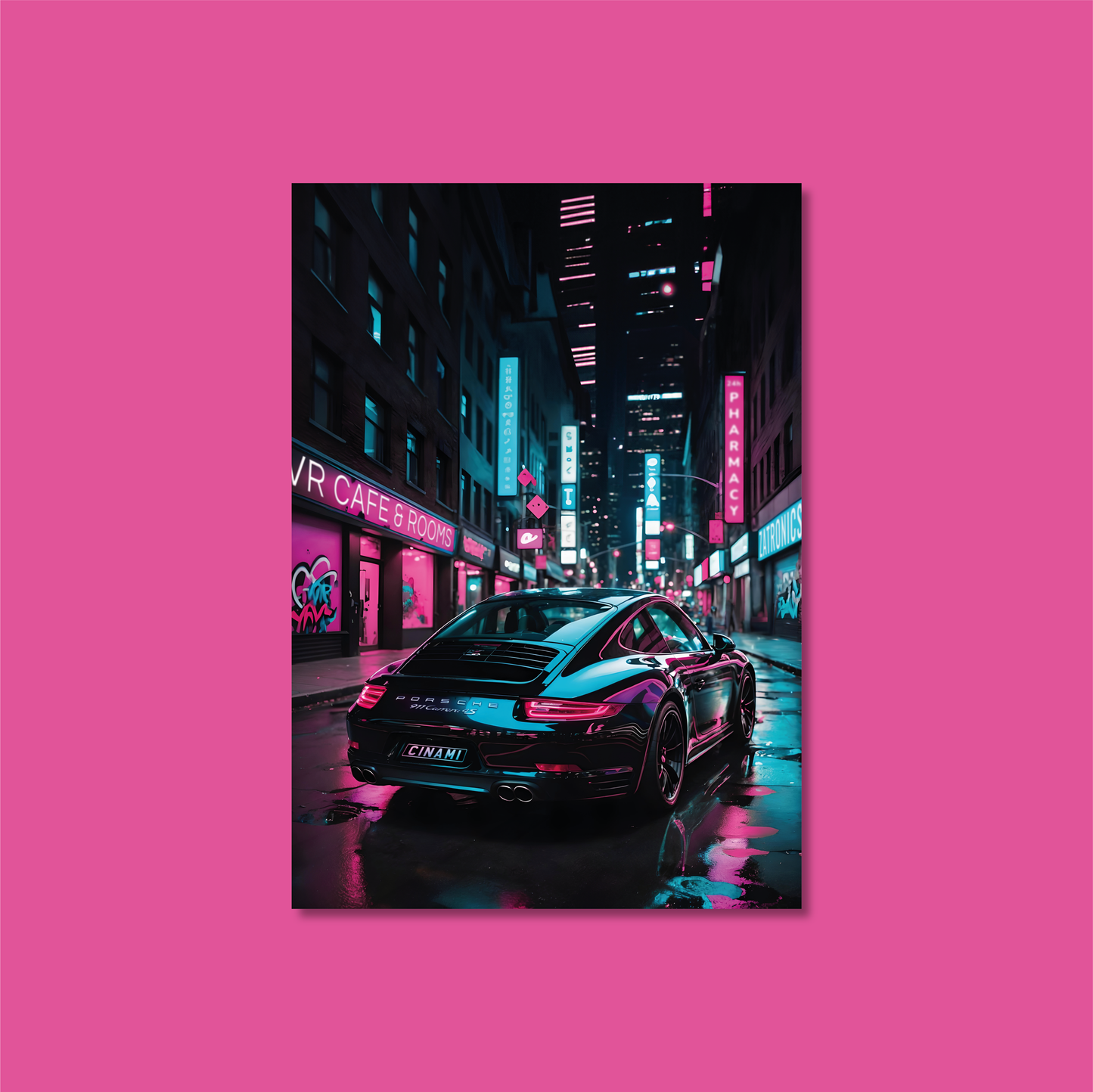 PORSCHE 911 (BACK) **UNFRAMED POSTER**