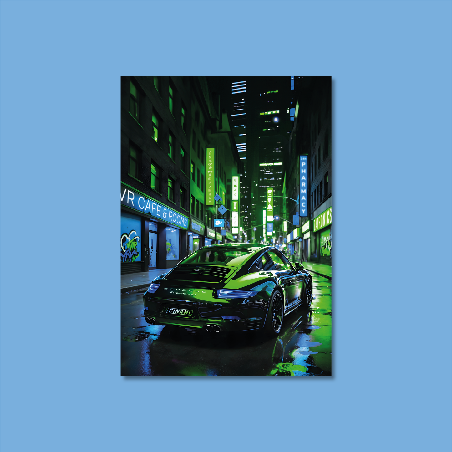PORSCHE 911 (BACK) **UNFRAMED POSTER**