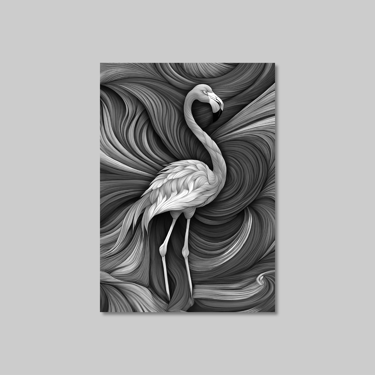 ABSTRACT FLAMINGO **UNFRAMED ART PRINT**