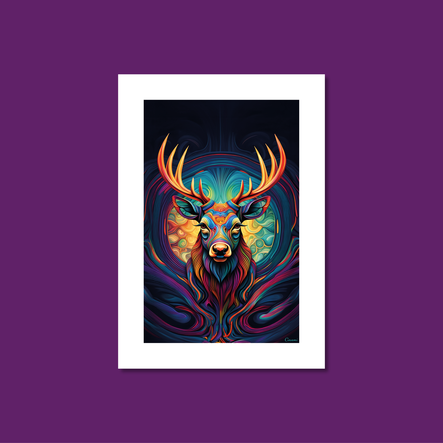 ABSTRACT STAG **UNFRAMED ART PRINT**