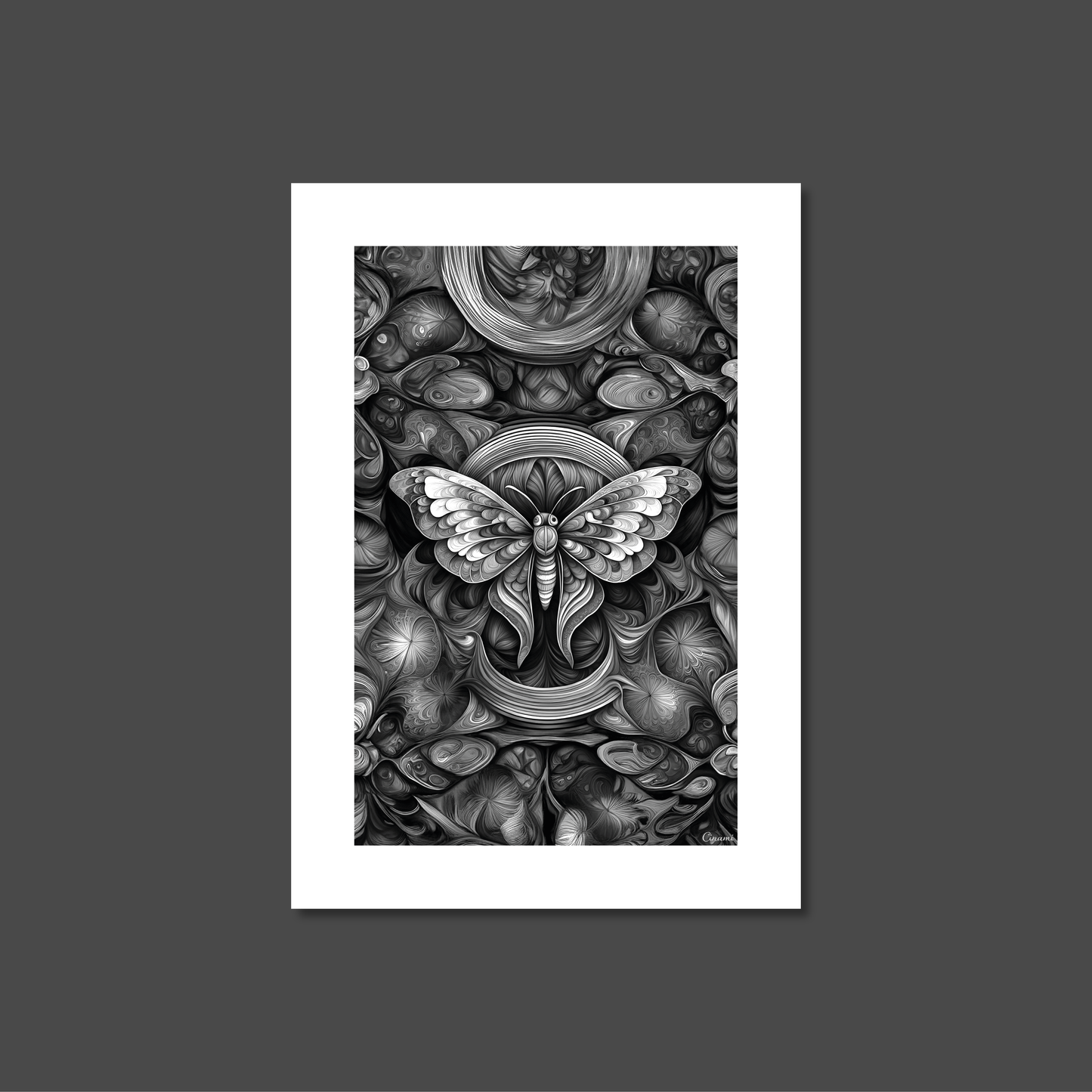 ABSTRACT MOTH **UNFRAMED ART PRINT**