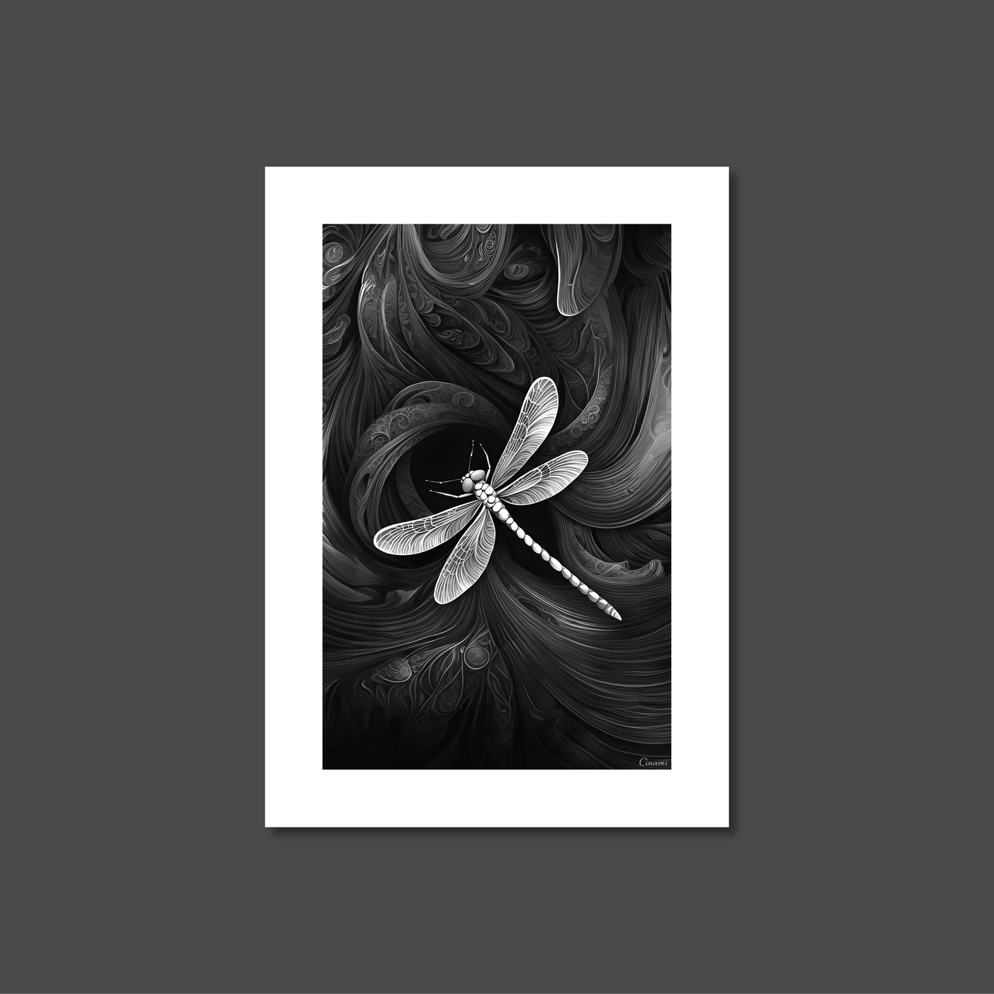 ABSTRACT DRAGONFLY **UNFRAMED ART PRINT**