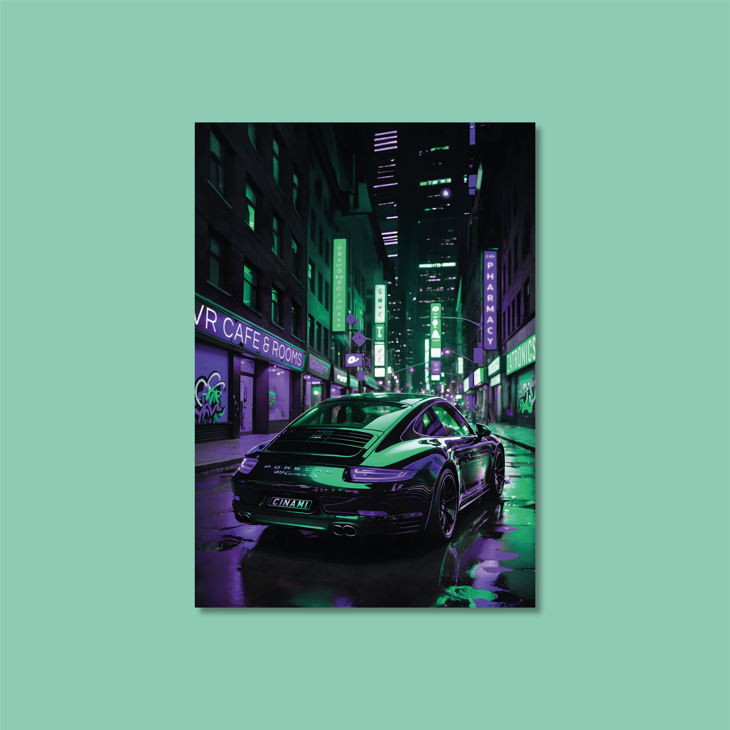 PORSCHE 911 (BACK) **UNFRAMED POSTER**