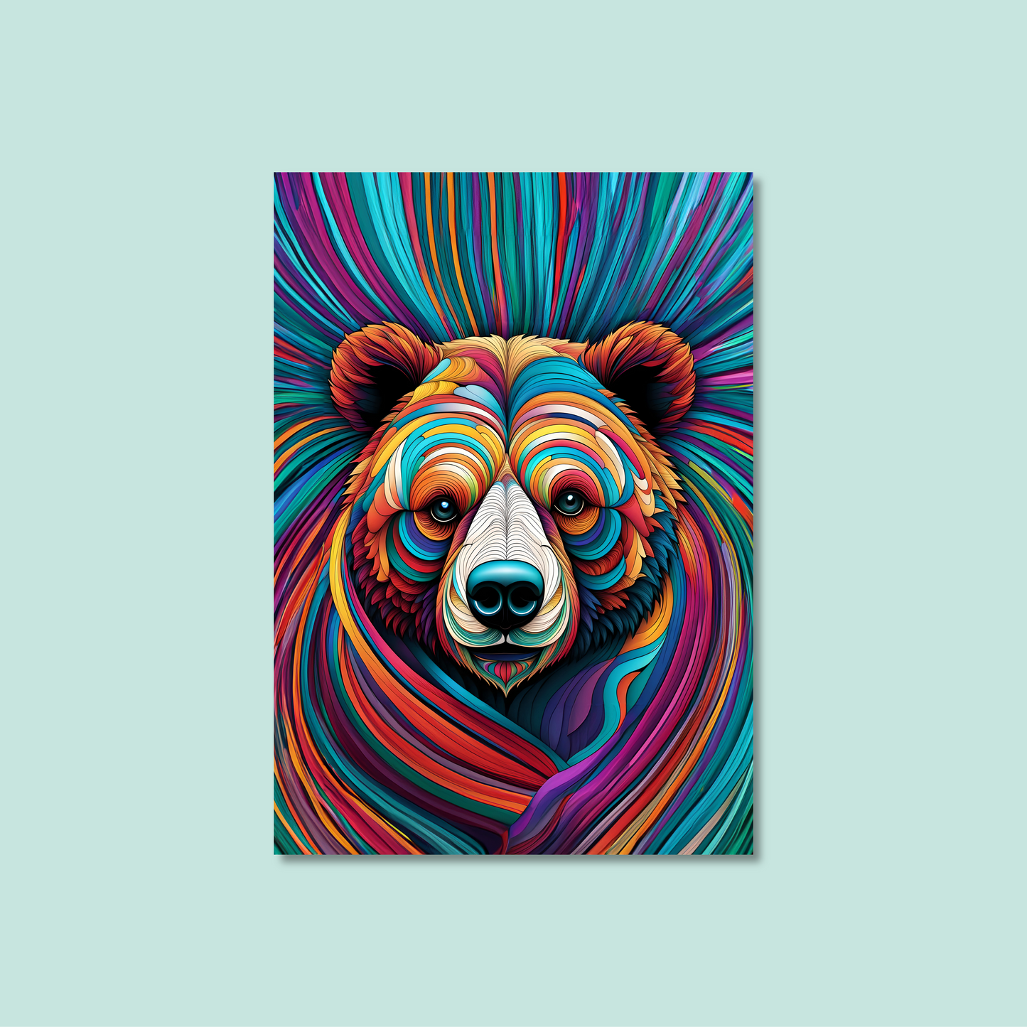 ABSTRACT BEAR **UNFRAMED ART PRINT**
