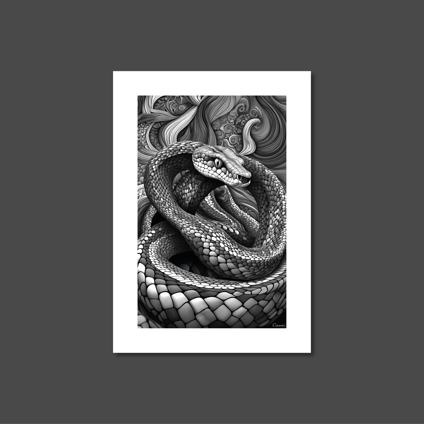 ABSTRACT COBRA **UNFRAMED ART PRINT**